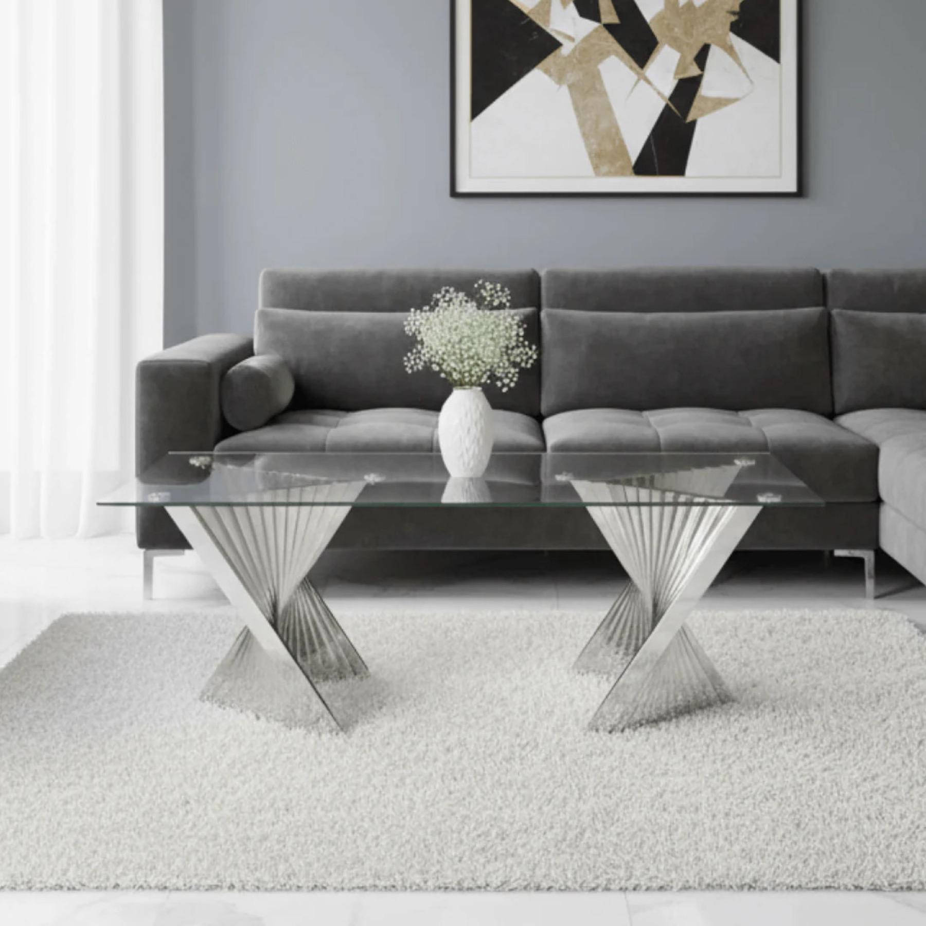 Sintra Glass Top Coffee Table