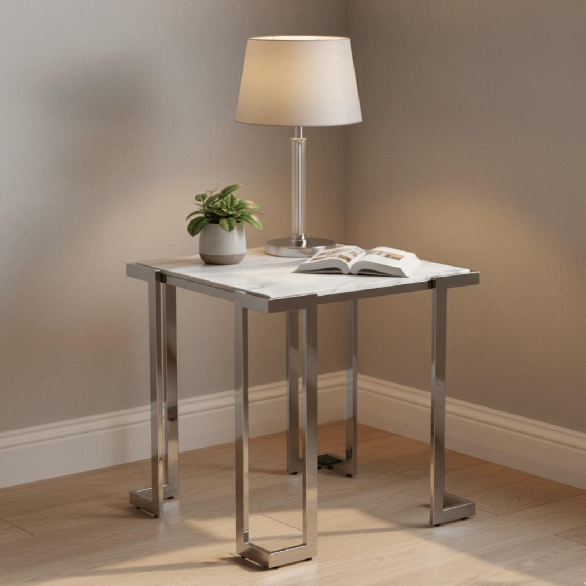 Sepano Marble Top Side Table