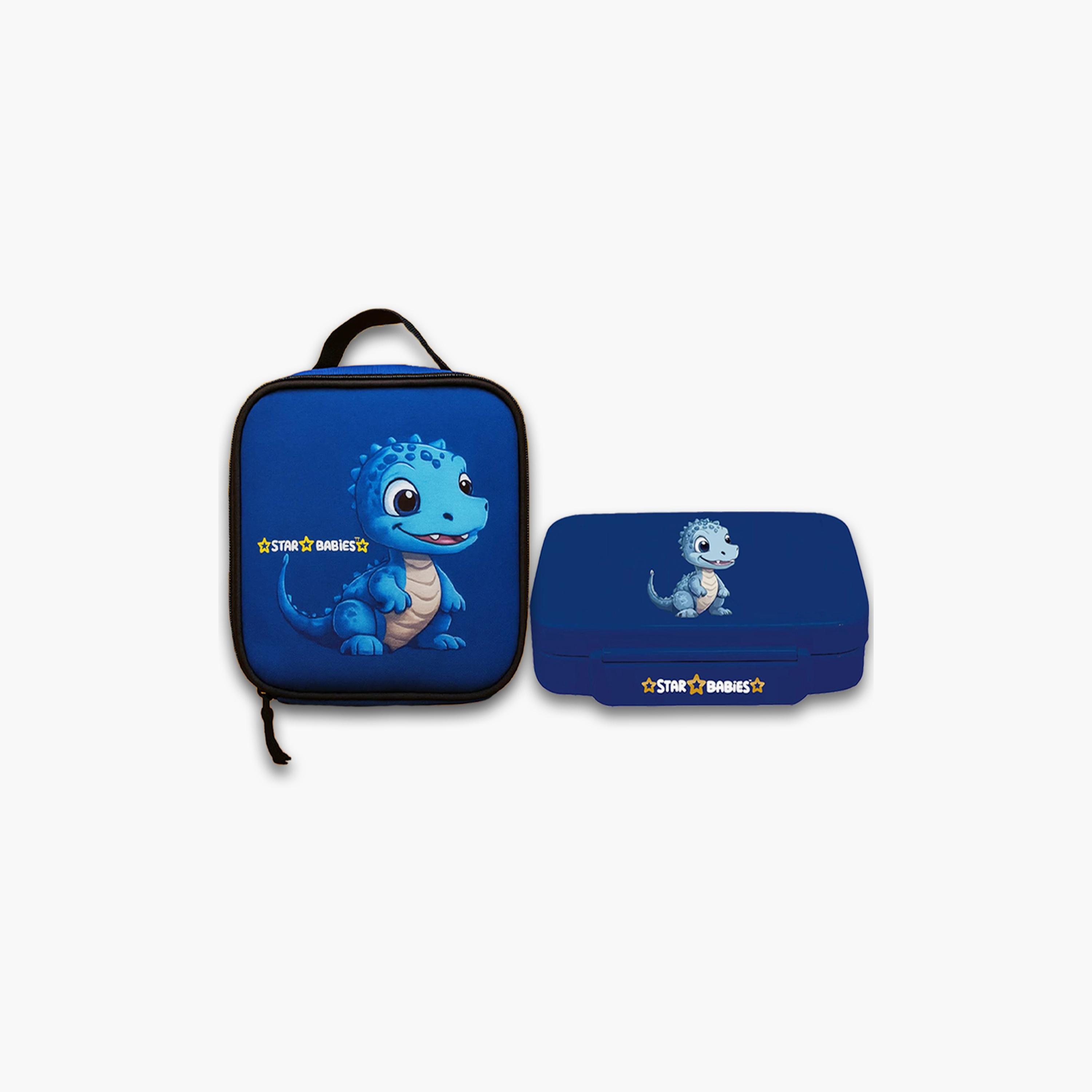 Star Babies Dino Print Lunch Bag & Lunch Box Set - 998ml-school-lunchessentials-sets-image-1