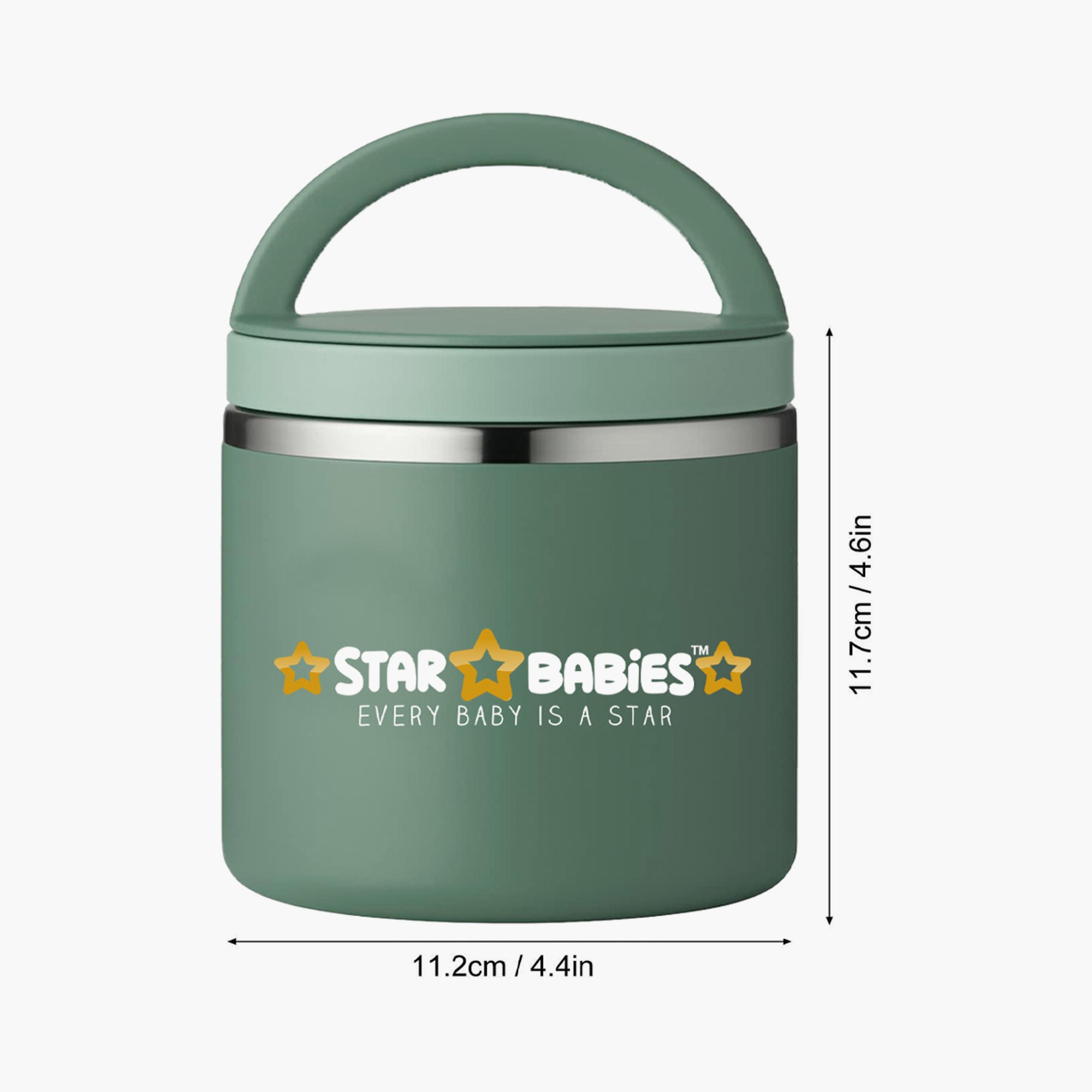 مجموعة صندوق غداء وجرة طعام بطبعة أسد شجاع من ستار بيبيز - 998 مل-school-lunchessentials-lunchboxes-image-3