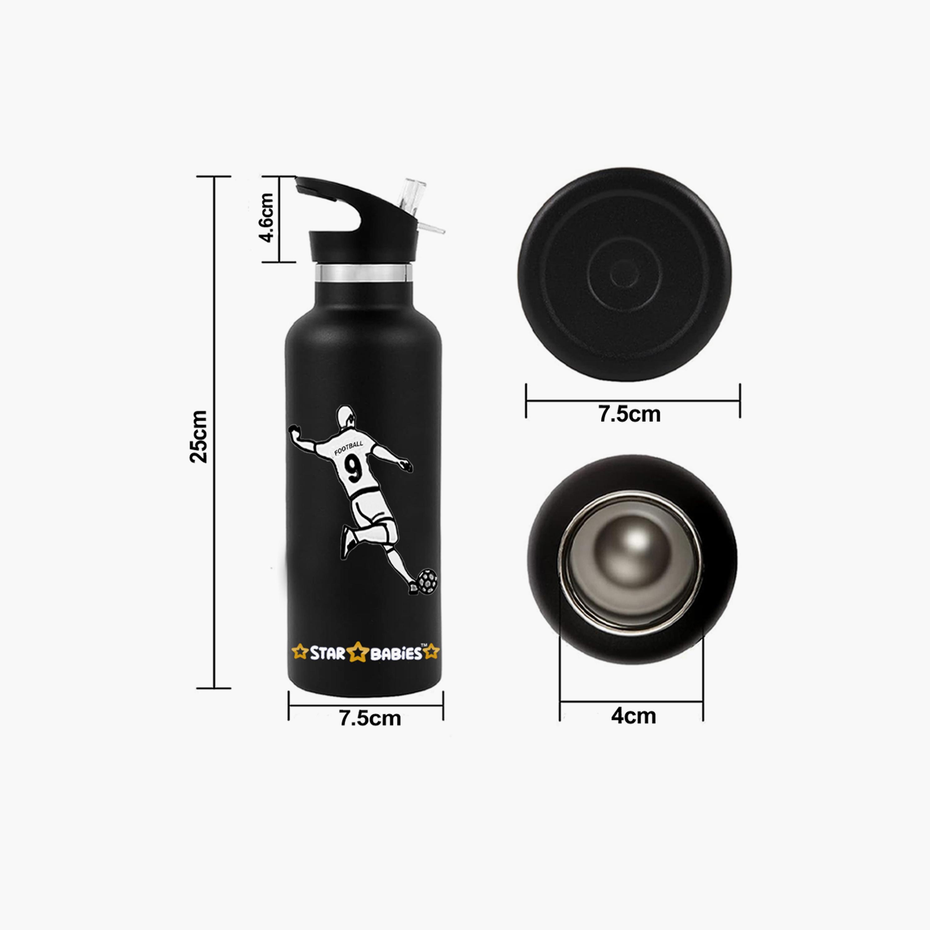 Star Babies Football Print Backpack & Water Bottle Set - 16inch-school-bagsandbackpacks-sets-image-6