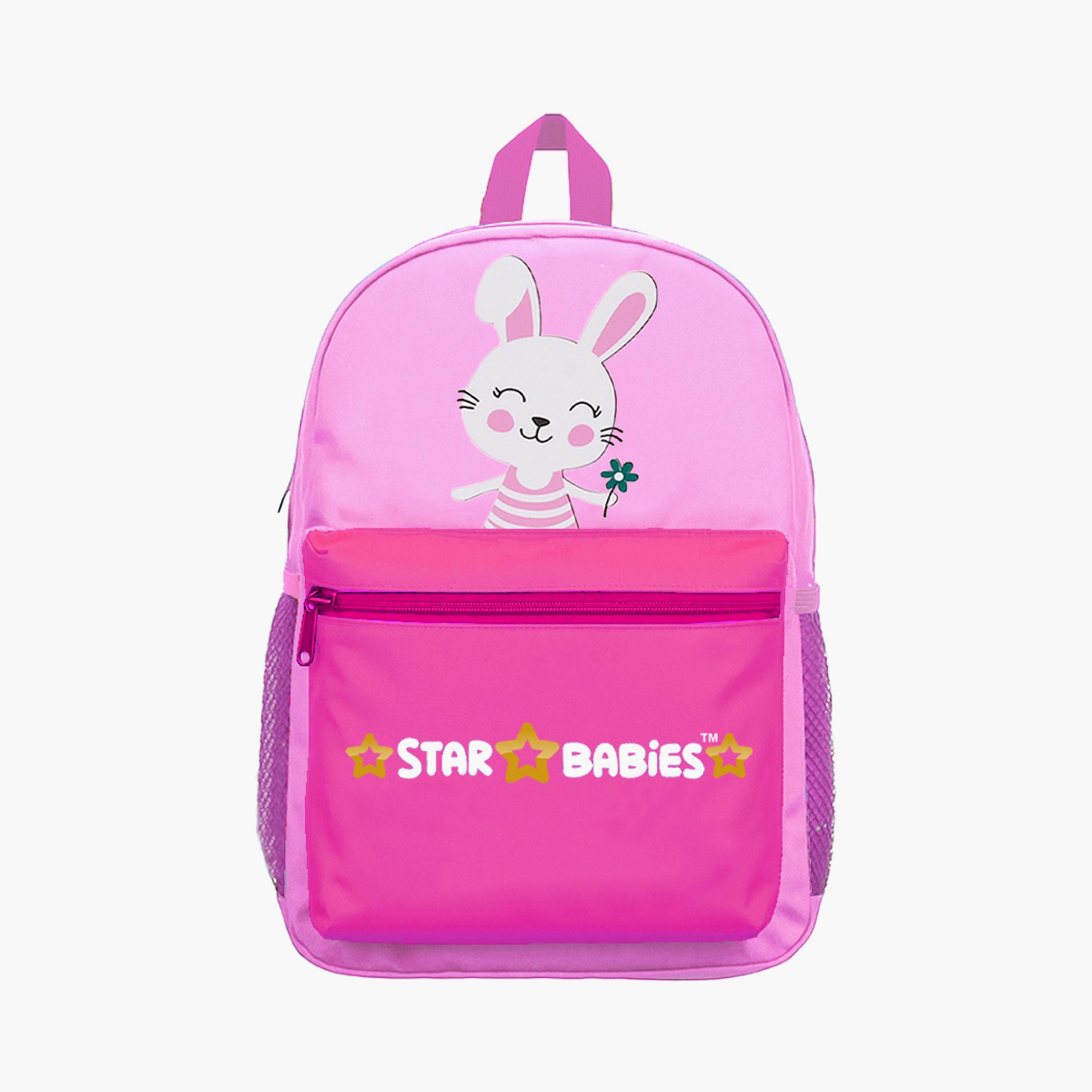 Star Babies Cute Rabbit Print Backpack - 16inch-school-bagsandbackpacks-backpacks-image-1