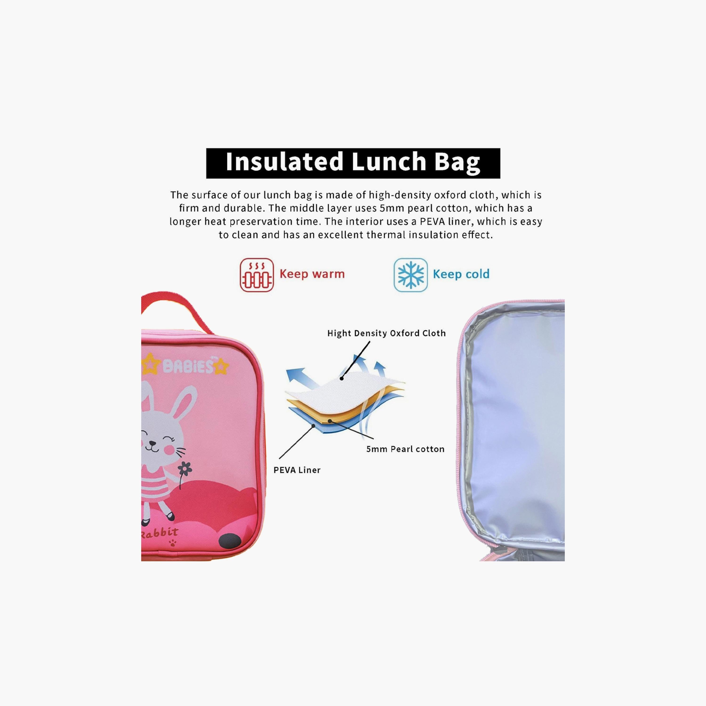 Star Babies Cute Rabbit Print Lunch Bag-school-lunchessentials-lunchbags-image-4