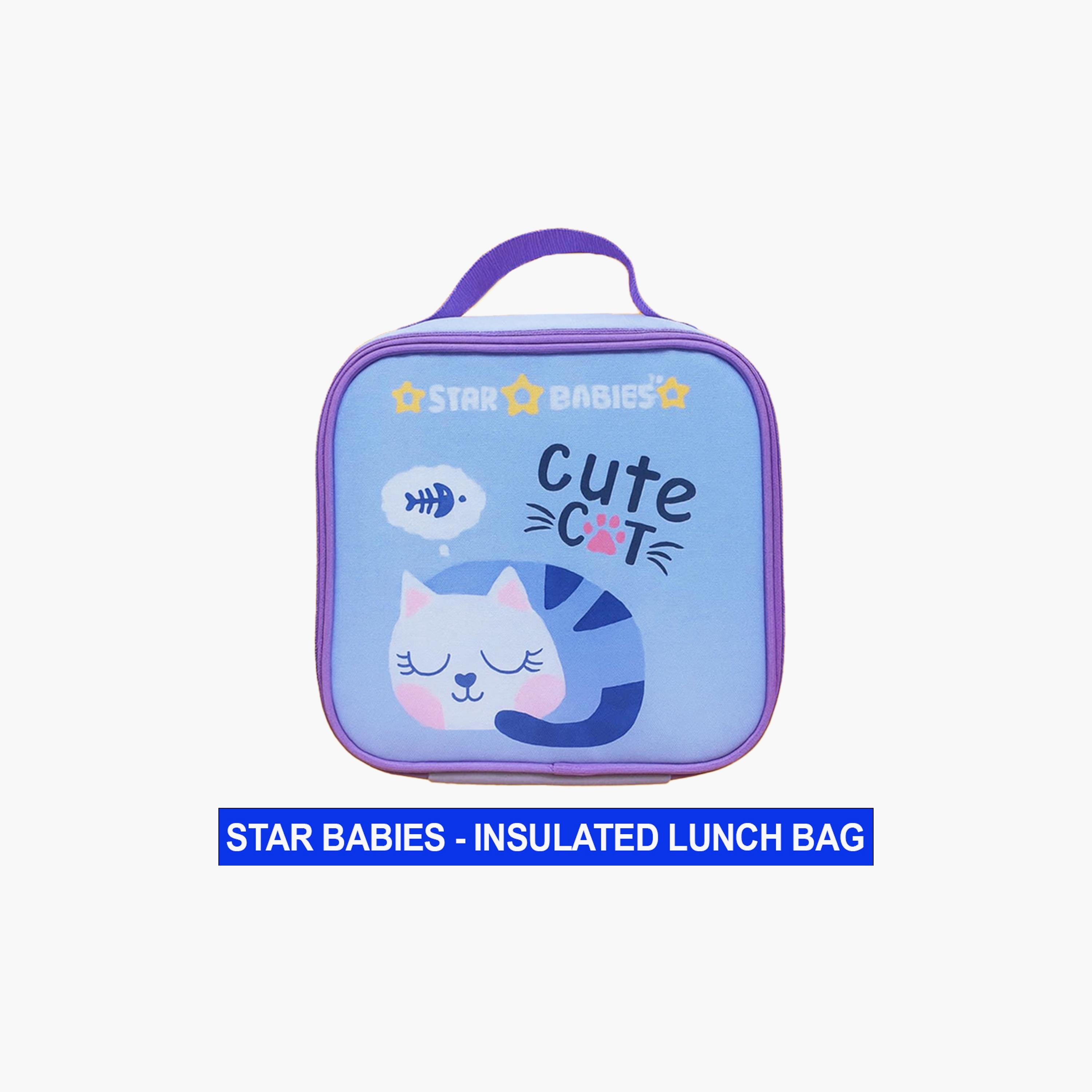 Star Babies Cute Cat Print Lunch Bag-school-lunchessentials-lunchbags-image-2