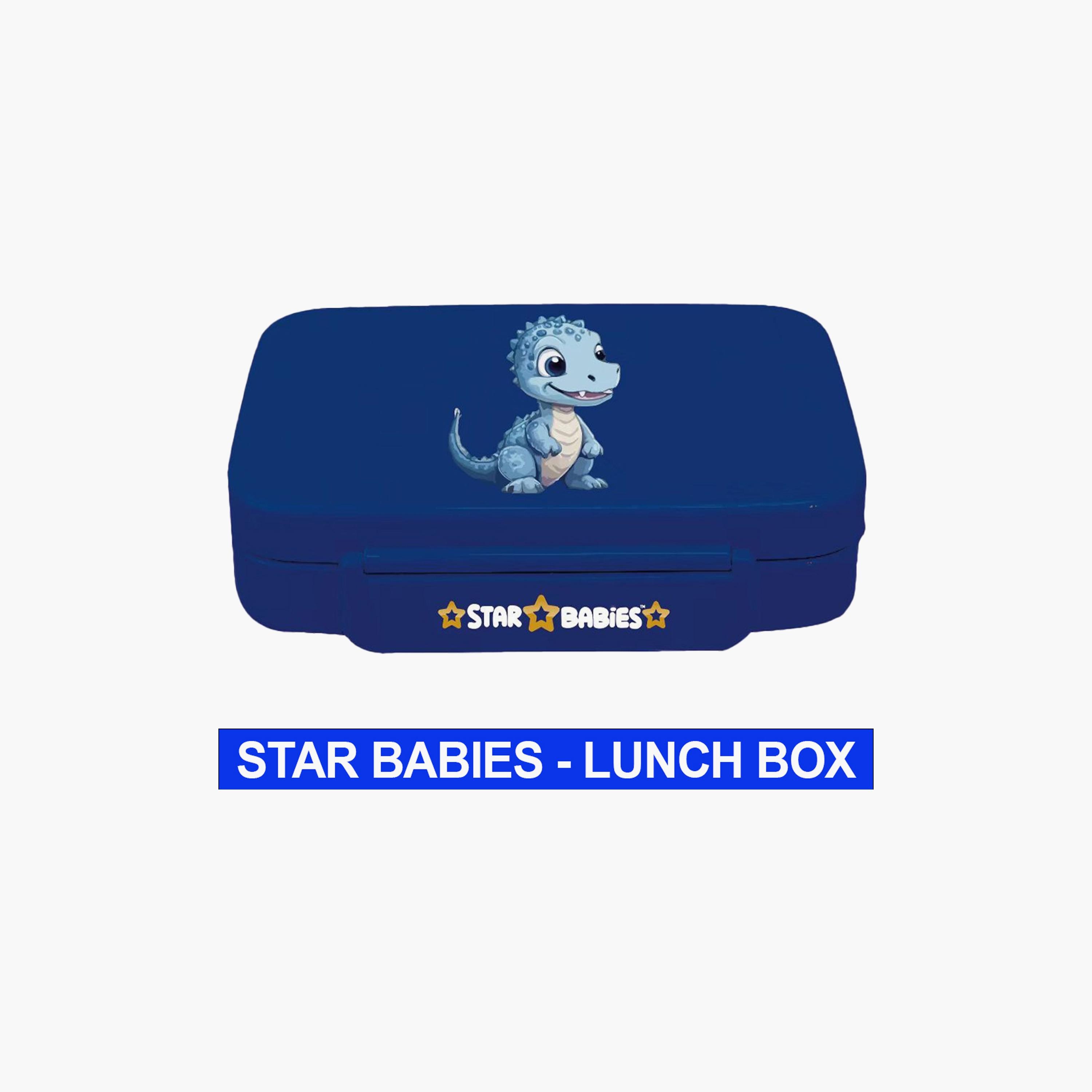 صندوق غداء بطبعة ديناصور مع ملعقة وشوكة من ستار بيبيز - 998 مل-school-lunchessentials-lunchboxes-image-2