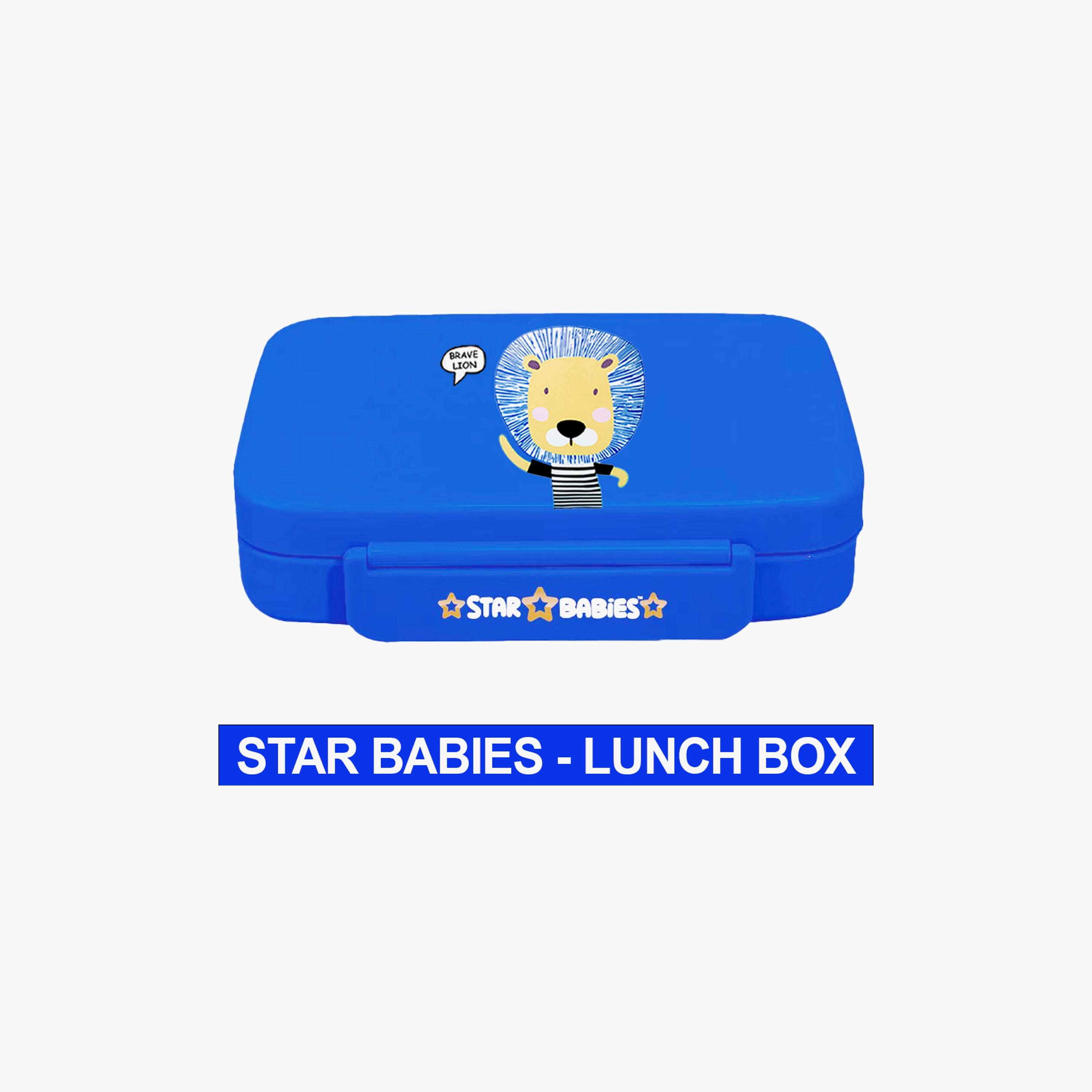 Star Babies Brave Lion Print Lunch Box with Spork - 998ml-school-lunchessentials-lunchboxes-image-2