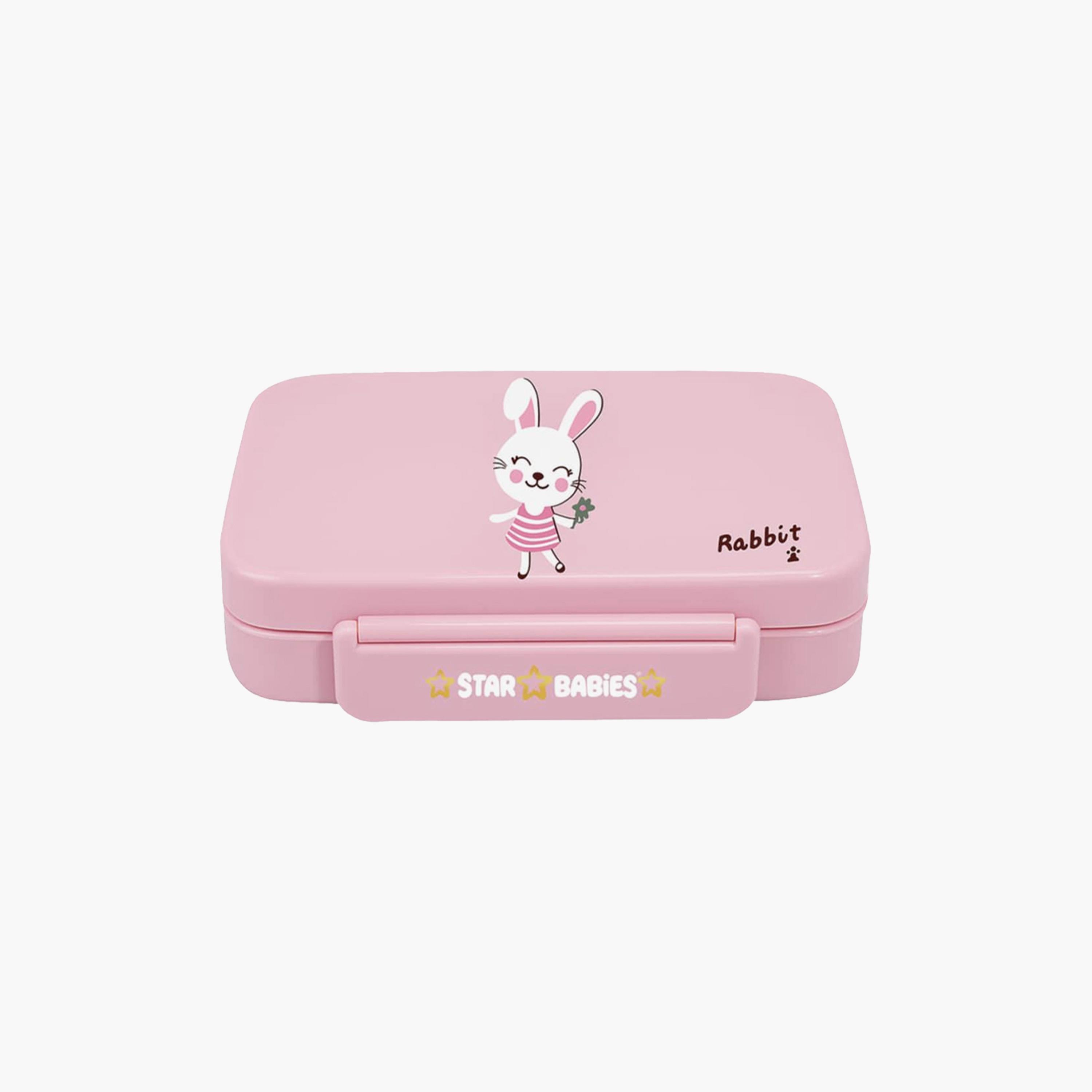 Star Babies Cute Rabbit Print Lunch Box with Spork - 998ml-school-lunchessentials-lunchboxes-image-1