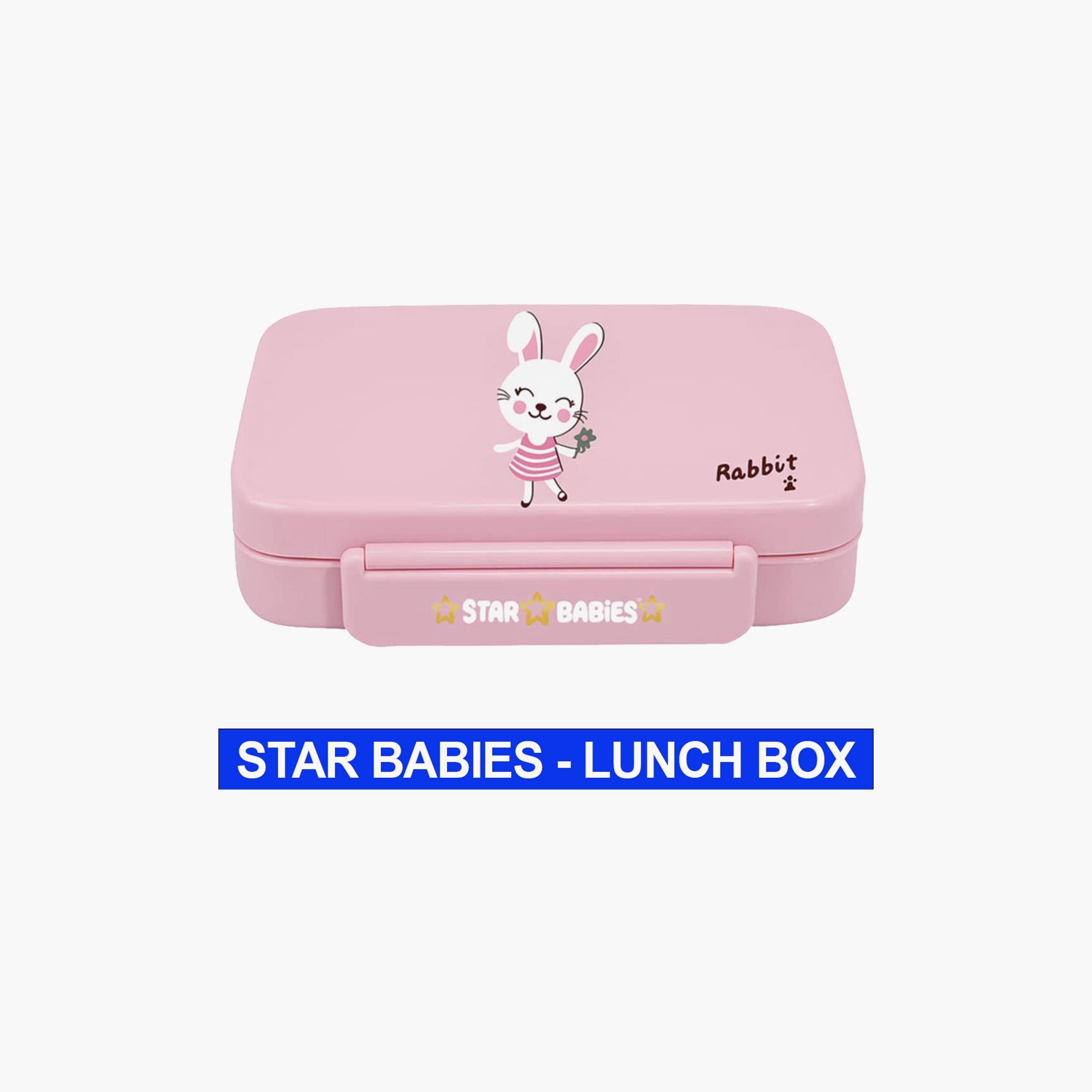 Star Babies Cute Rabbit Print Lunch Box with Spork - 998ml-school-lunchessentials-lunchboxes-image-2