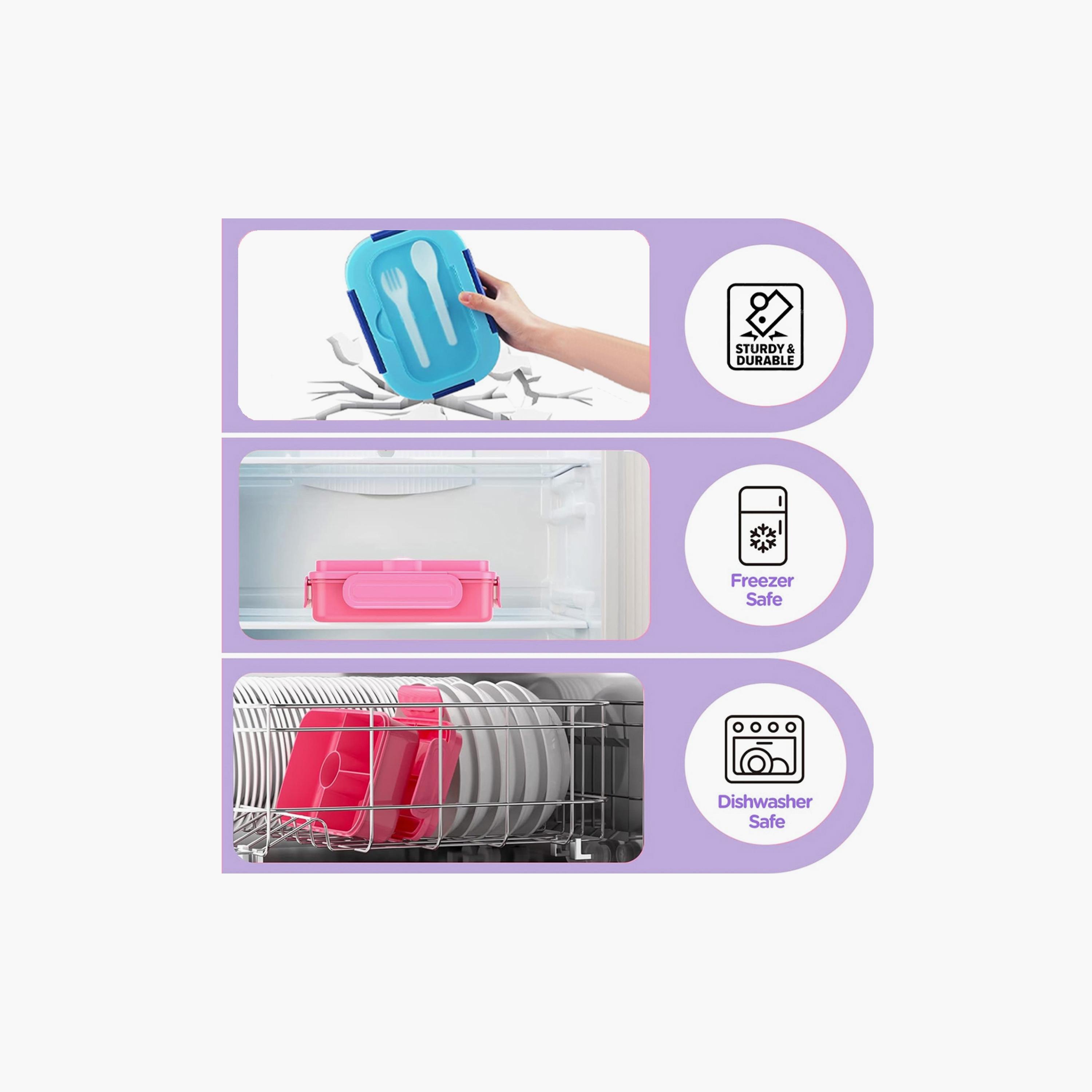 Star Babies Cute Cat Print Lunch Box with Spork - 998ml-school-lunchessentials-lunchboxes-image-5