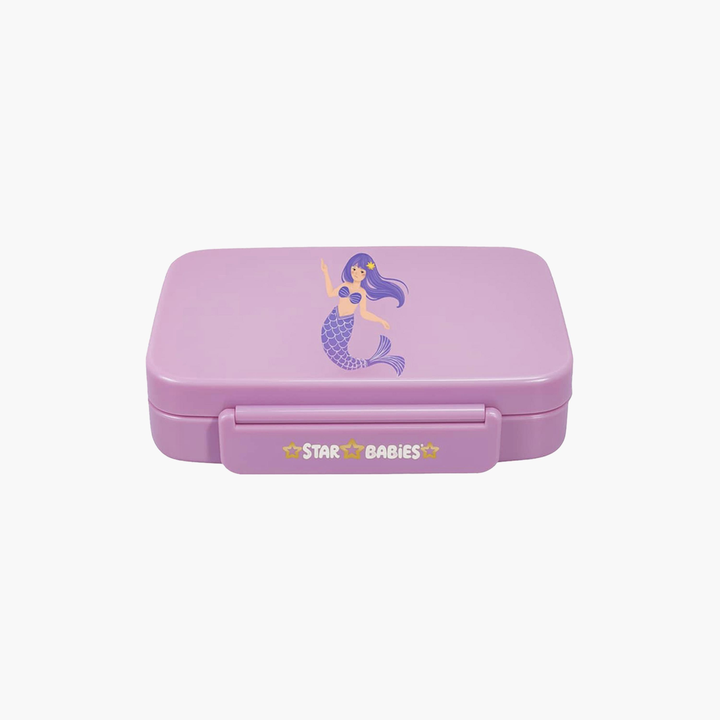 Star Babies Little Mermaid Print Lunch Box with Spork - 998ml-school-lunchessentials-lunchboxes-image-1