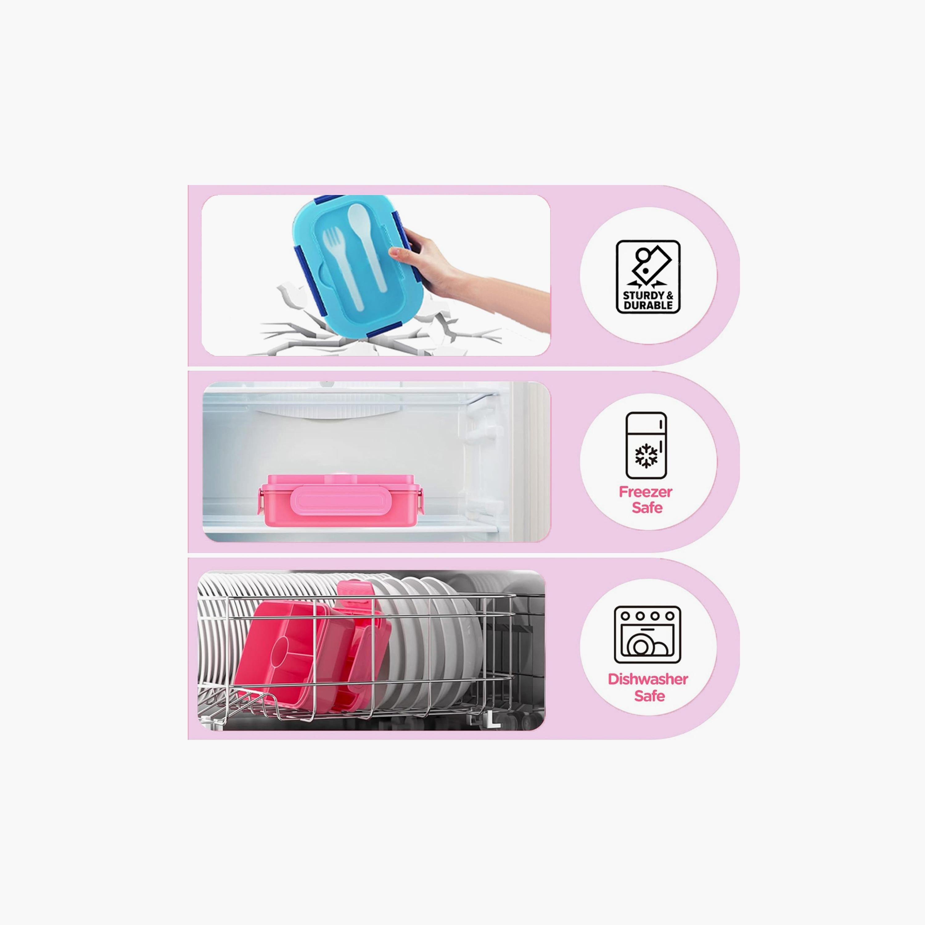 Star Babies Little Mermaid Print Lunch Box with Spork - 998ml-school-lunchessentials-lunchboxes-image-5