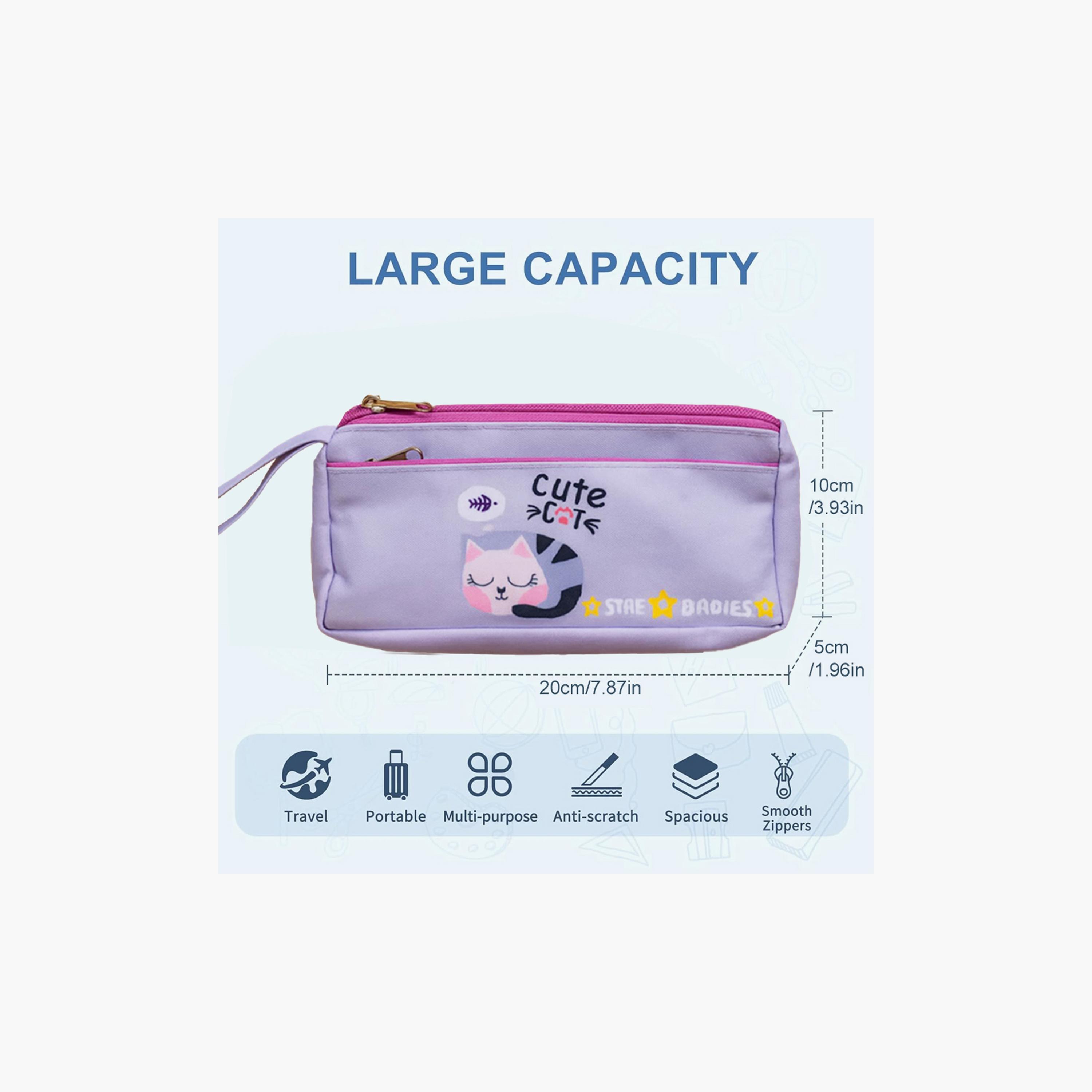 Star Babies Cute Cat Print Pencil Case-school-stationery-pencilcases-image-3