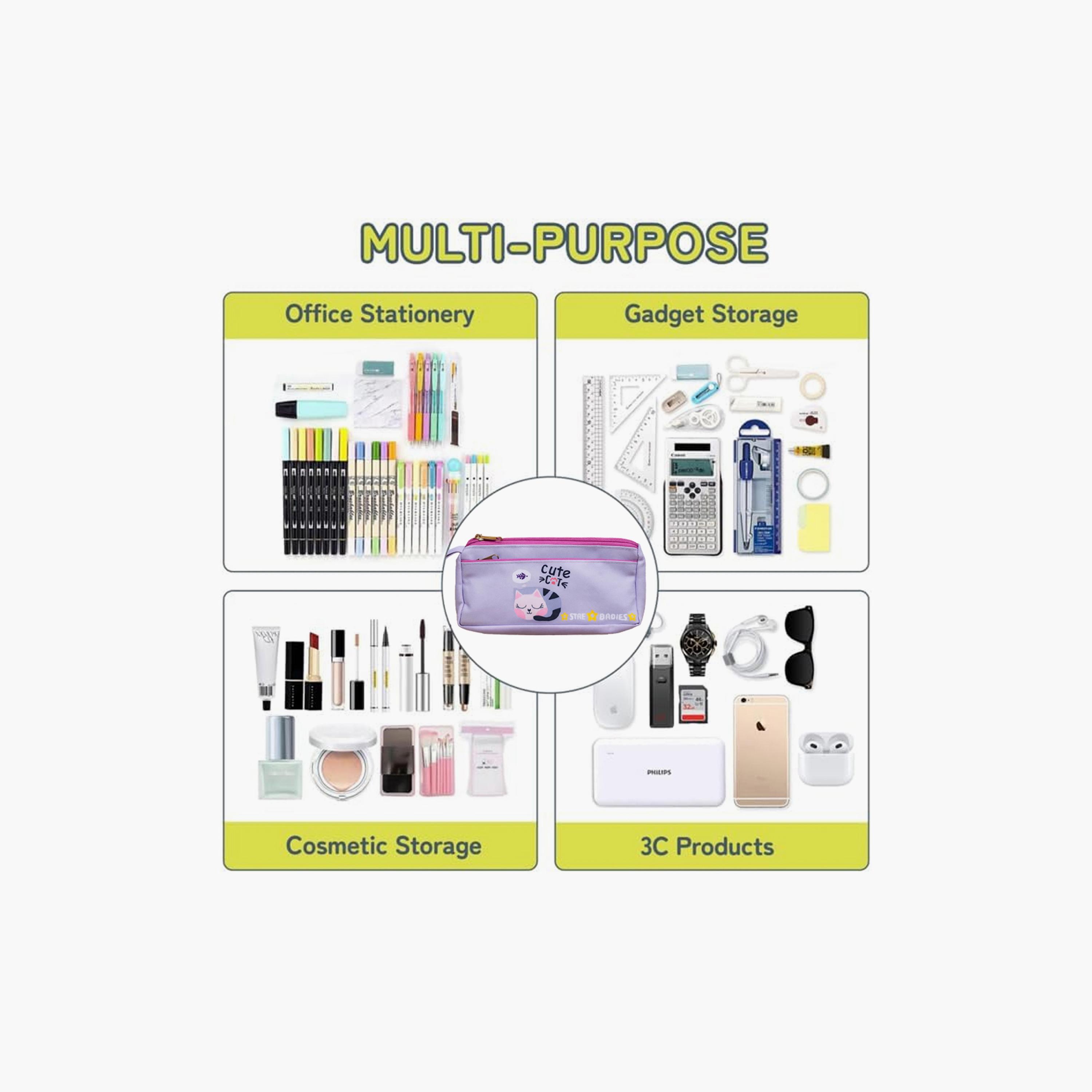 Star Babies Cute Cat Print Pencil Case-school-stationery-pencilcases-image-5