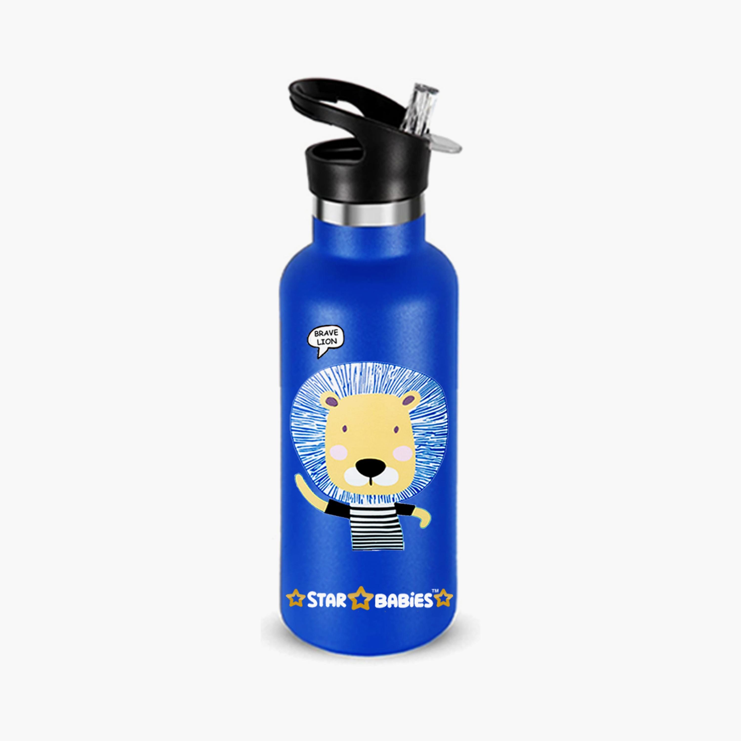 Star Babies Brave Lion Print Water Bottle - 500ml-school-waterbottles-image-1