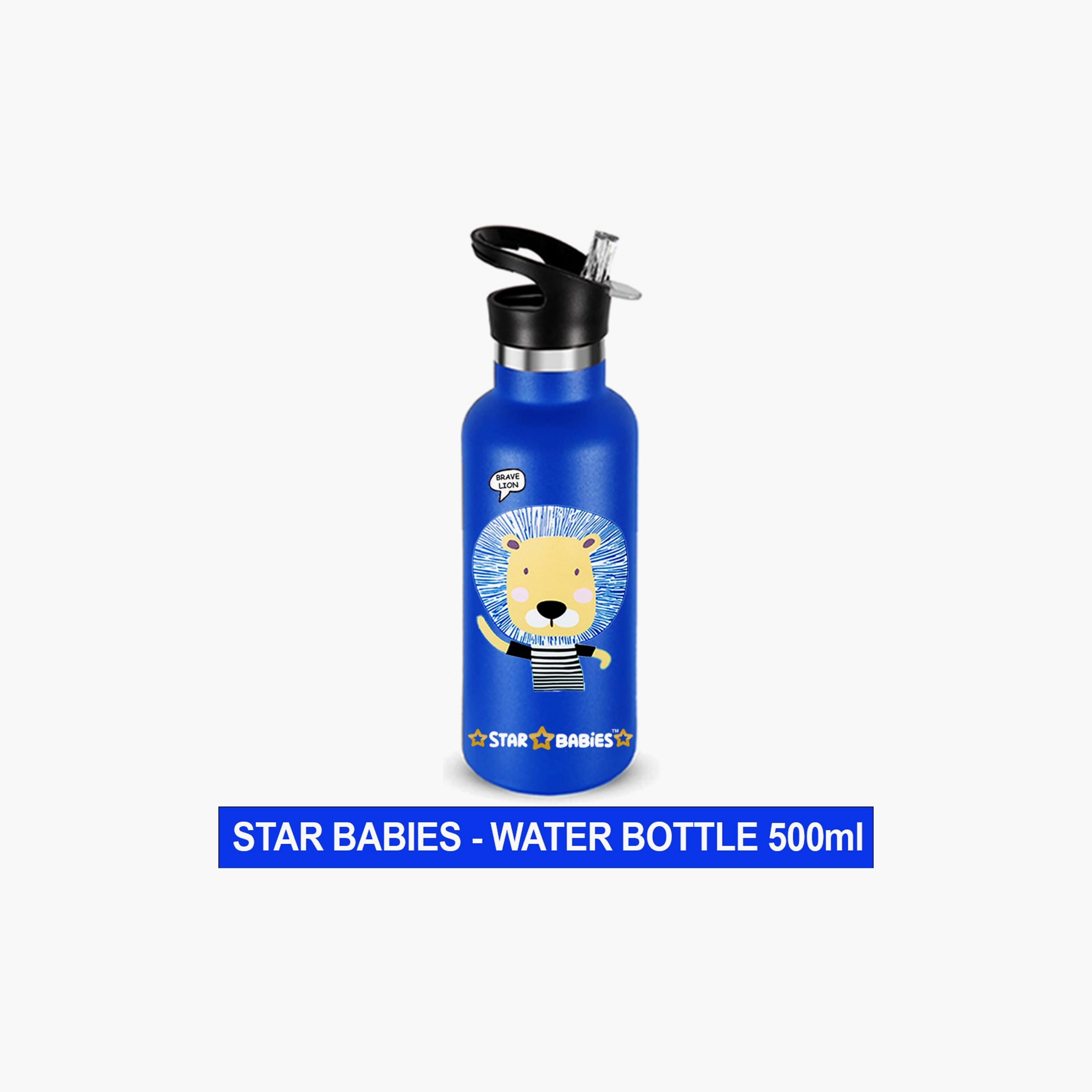 Star Babies Brave Lion Print Water Bottle - 500ml-school-waterbottles-image-2