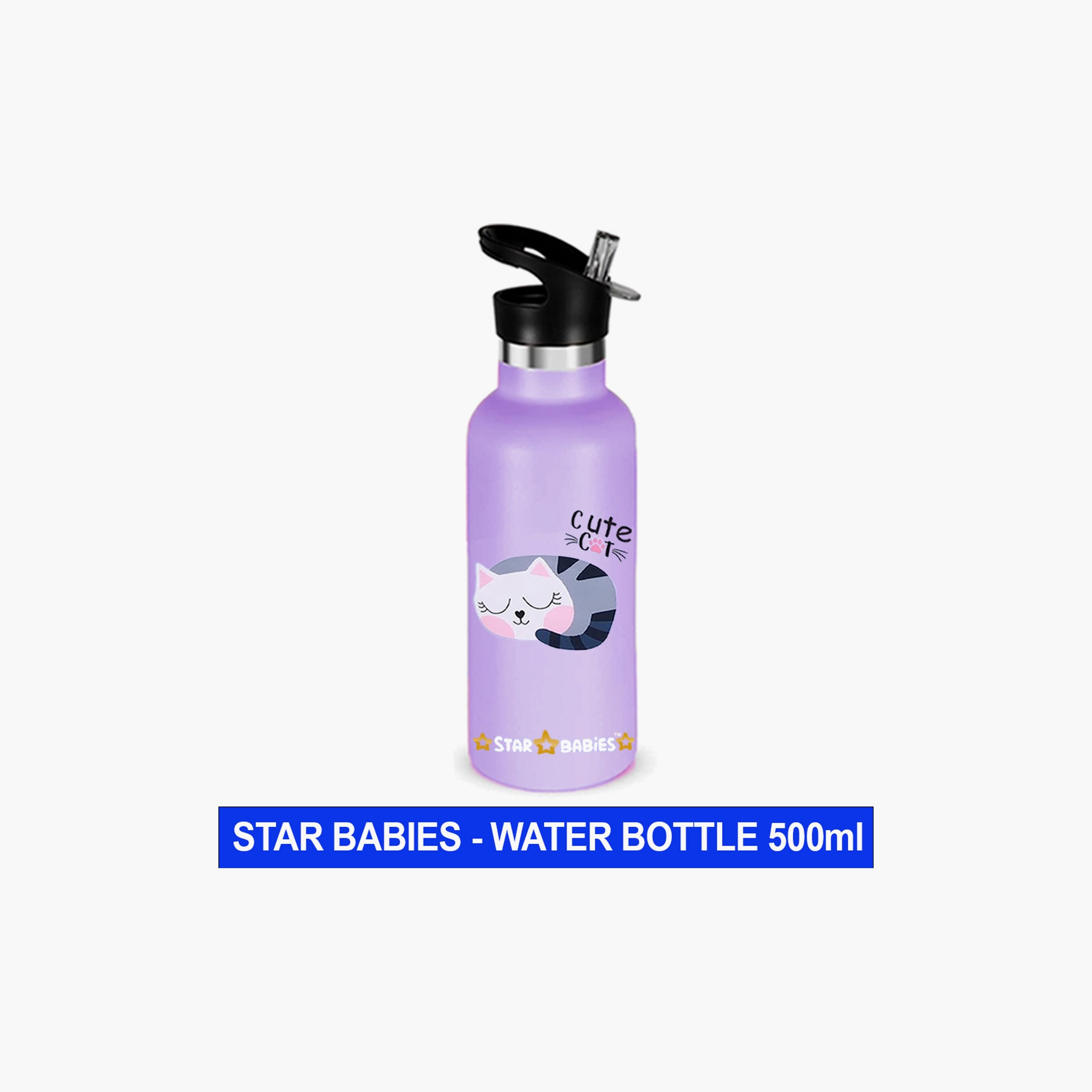 زجاجة مياه بطبعة قطة لطيفة من ستار بيبيز - 500 مل-school-waterbottles-image-2