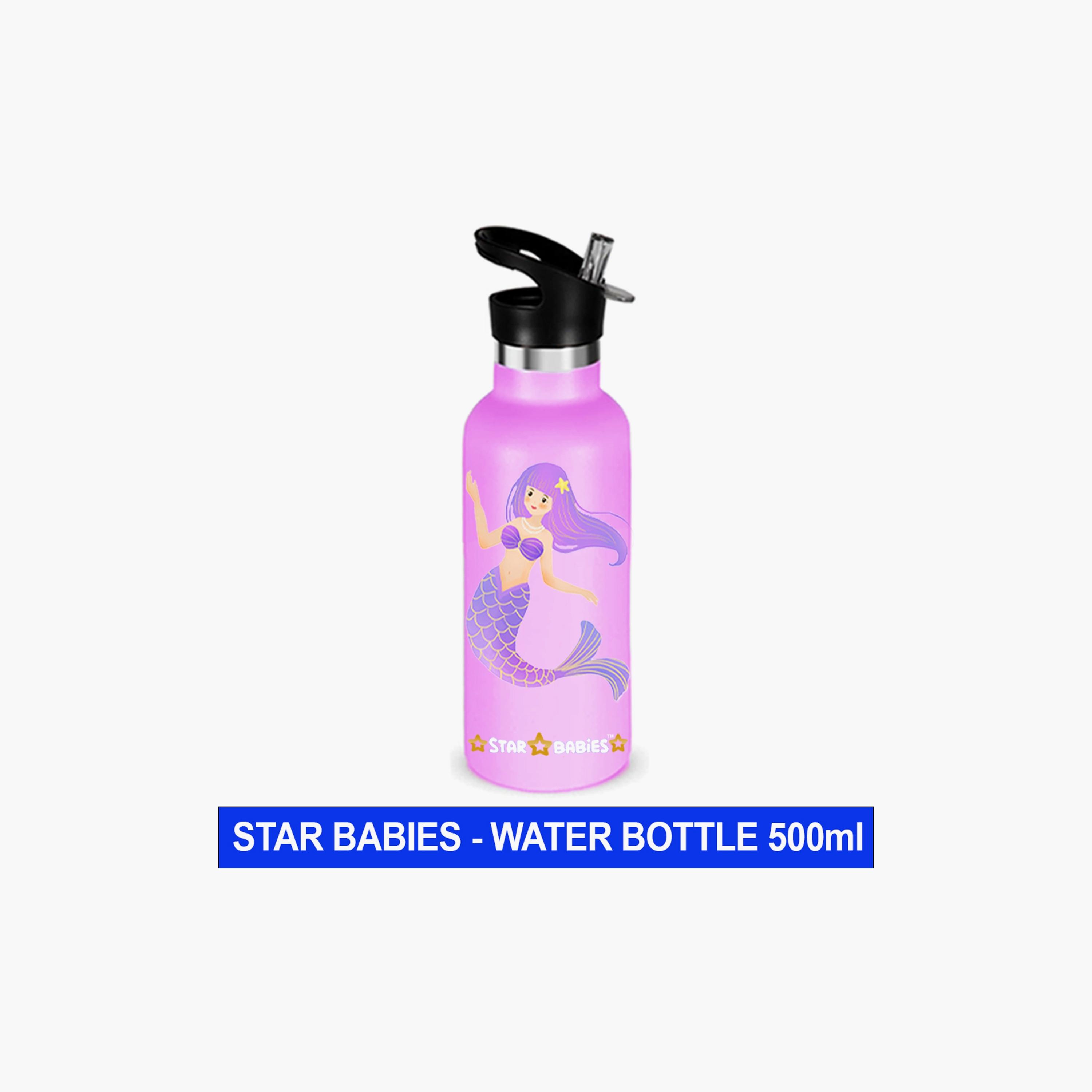 Star Babies Little Mermaid Print Water Bottle - 500ml-school-waterbottles-image-2