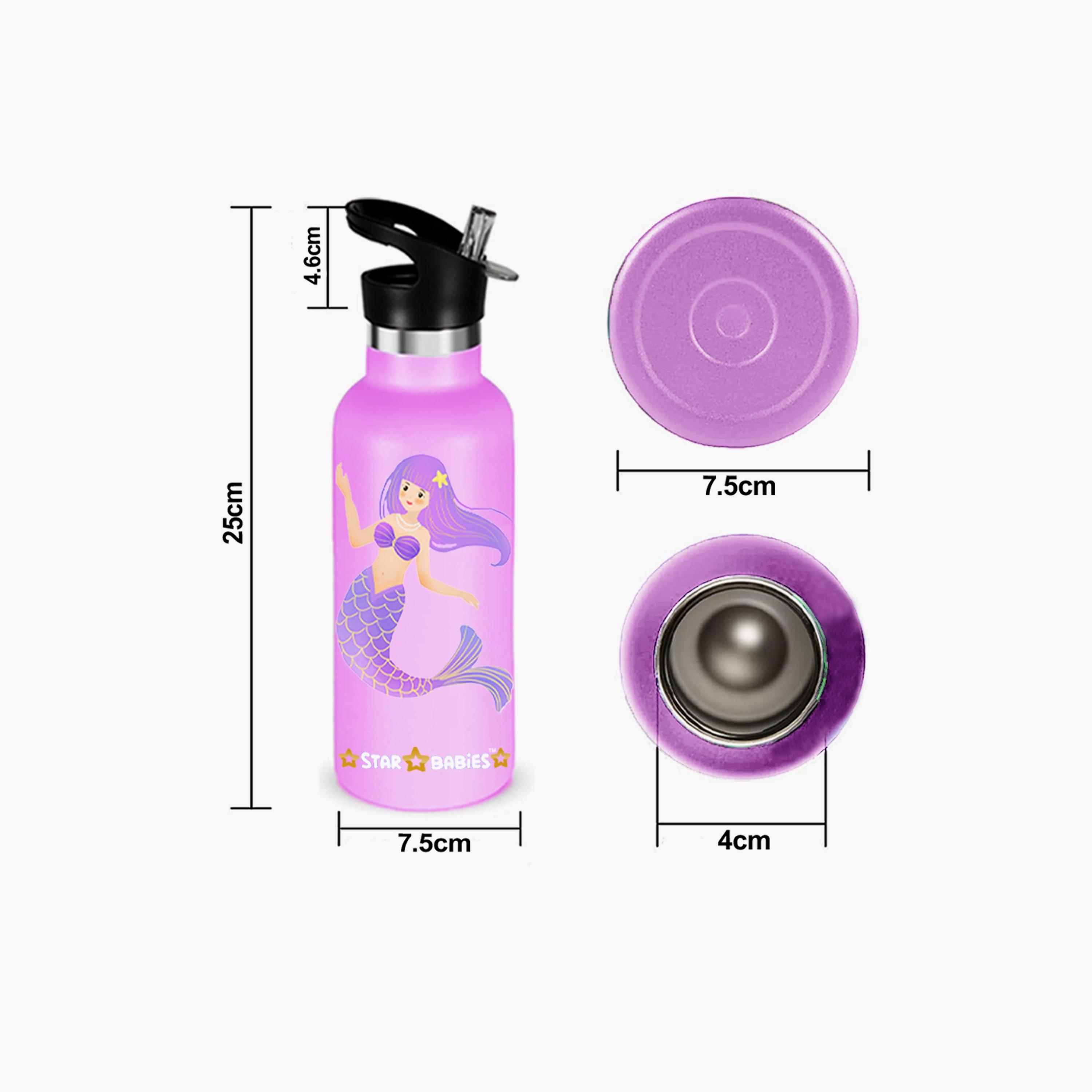 Star Babies Little Mermaid Print Water Bottle - 500ml-school-waterbottles-image-3