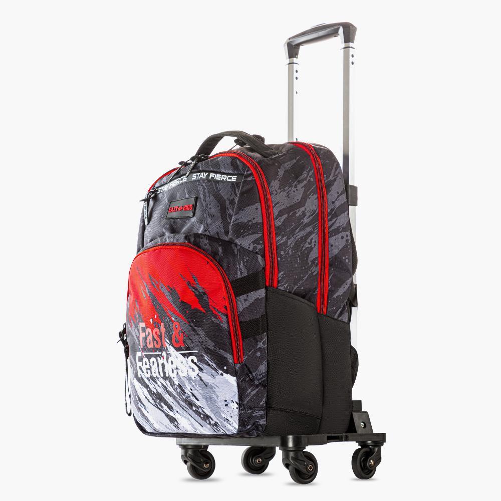 Eazy Kids 20-inch School Bag with 4-Wheel Trolley and Laptop Compartment - 32x20x50 cm