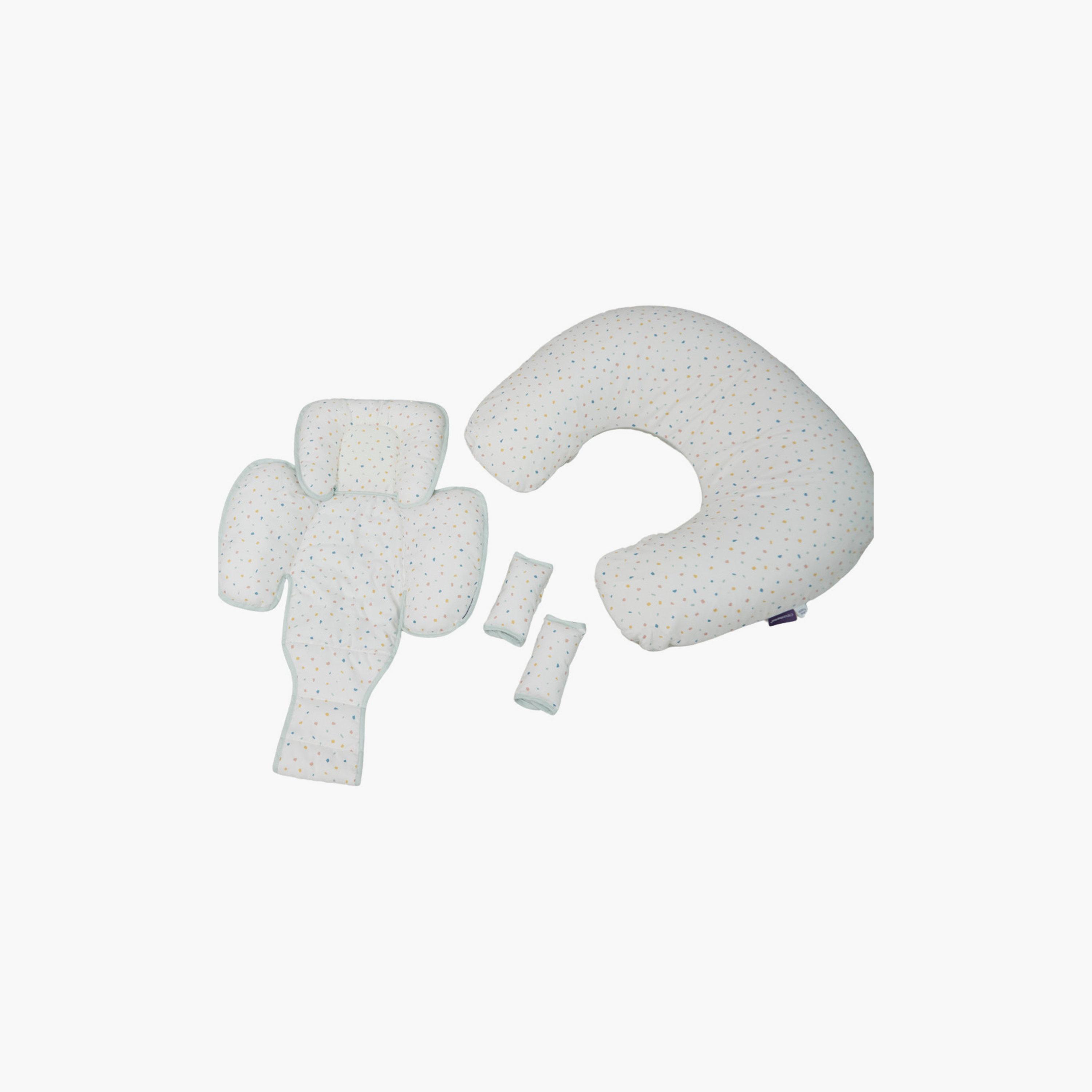 Clevamama Terrazzo Printed ClevaCushion Nursing Pillow & Baby Nest-baby-feeding-breastfeedingandcare-image-1