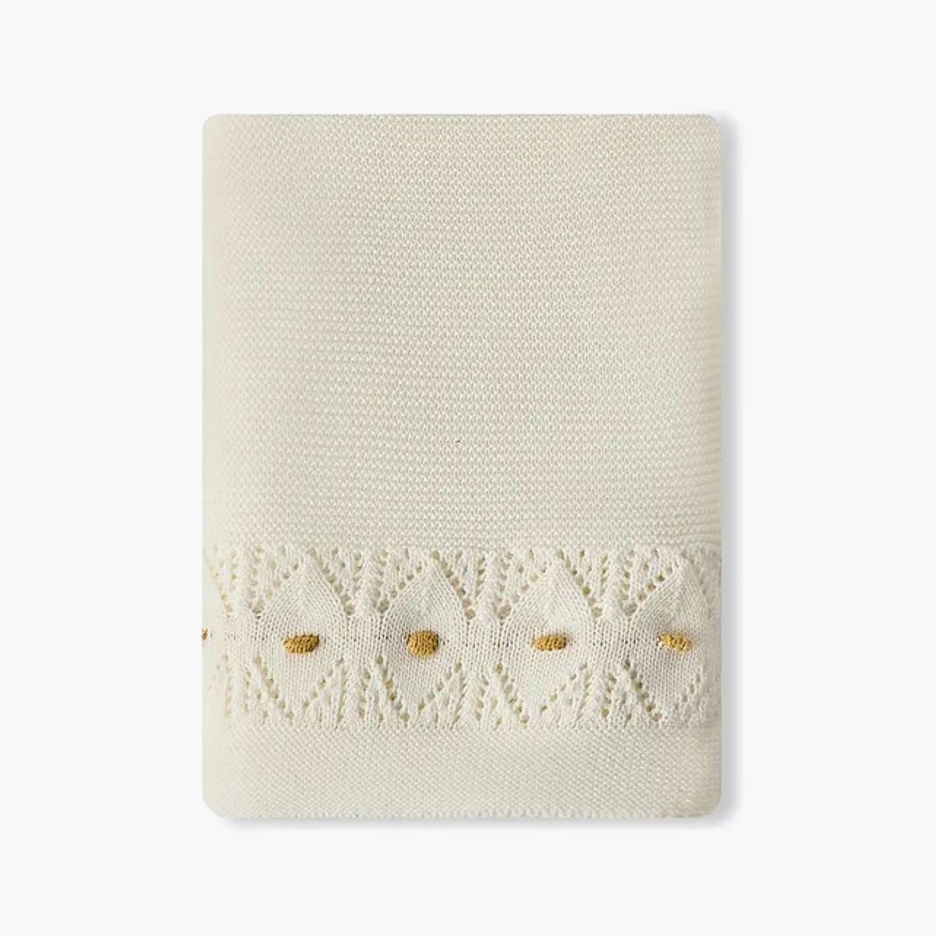 Nini Baby Organic Cotton Knitted Blanket - Snow White-baby-nursery-blanketsandswaddles-blanketsandquilts-image-1