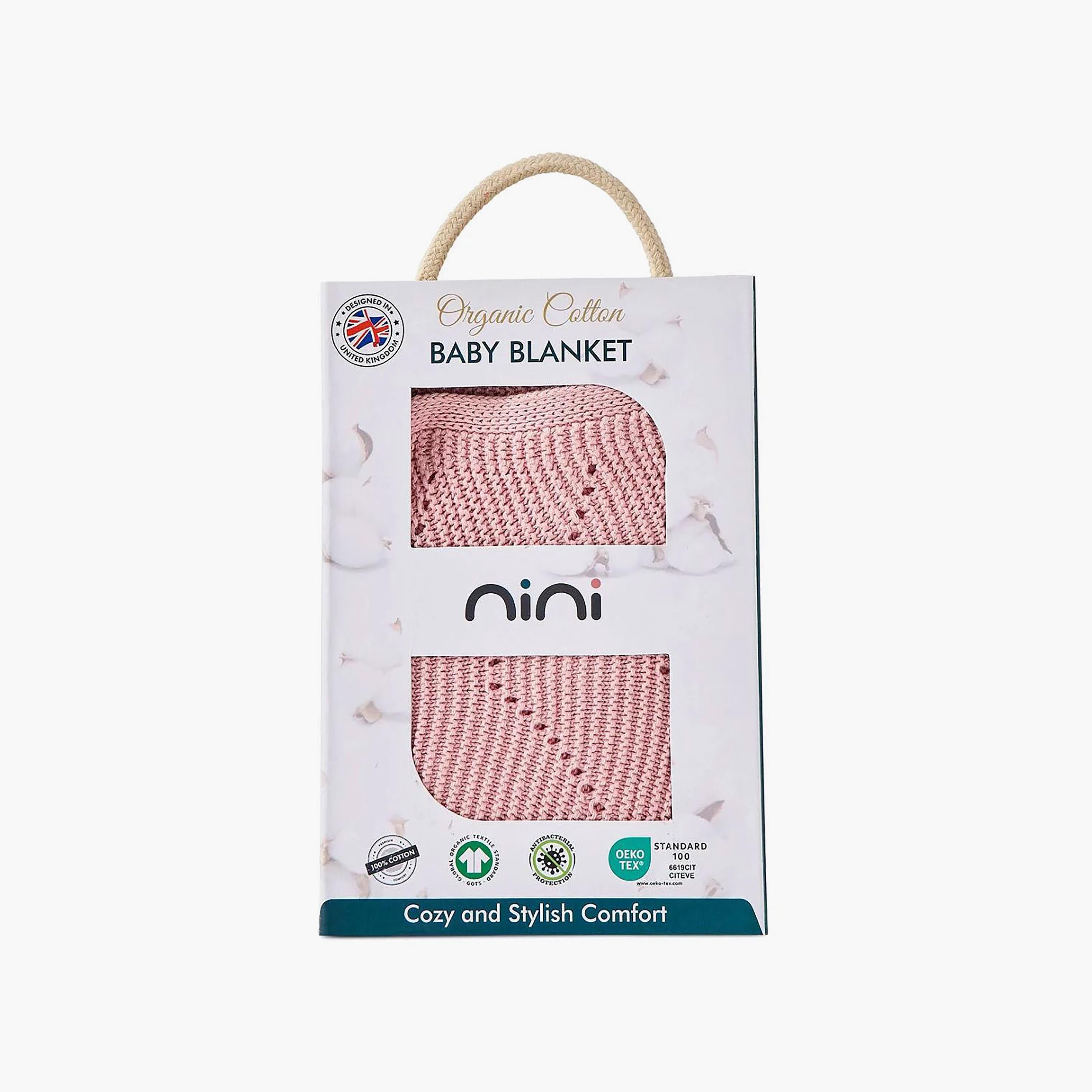 Nini Baby Organic Cotton Knitted Blanket - Blush Rose-baby-nursery-blanketsandswaddles-blanketsandquilts-image-10