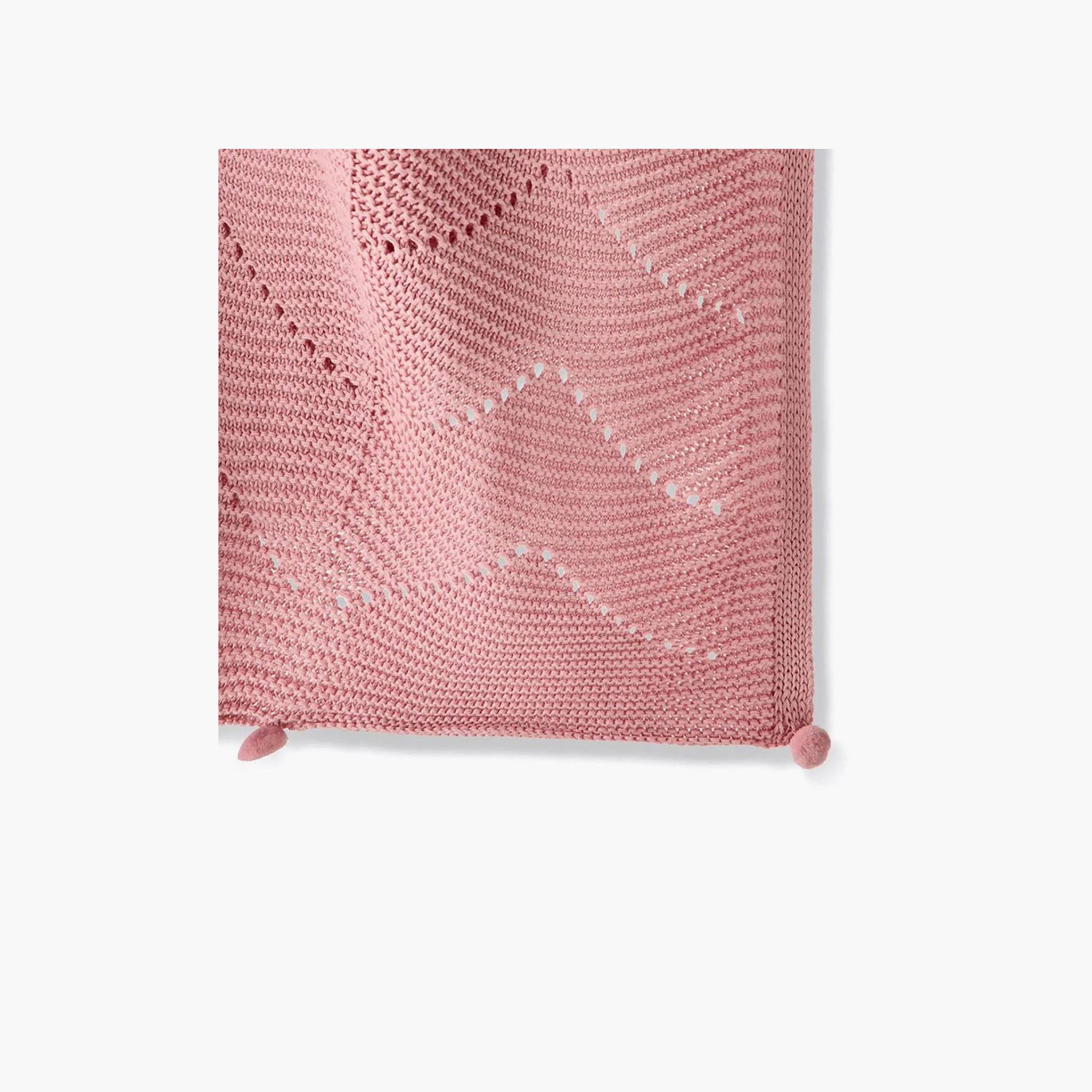 Nini Baby Organic Cotton Knitted Blanket - Blush Rose-baby-nursery-blanketsandswaddles-blanketsandquilts-image-3
