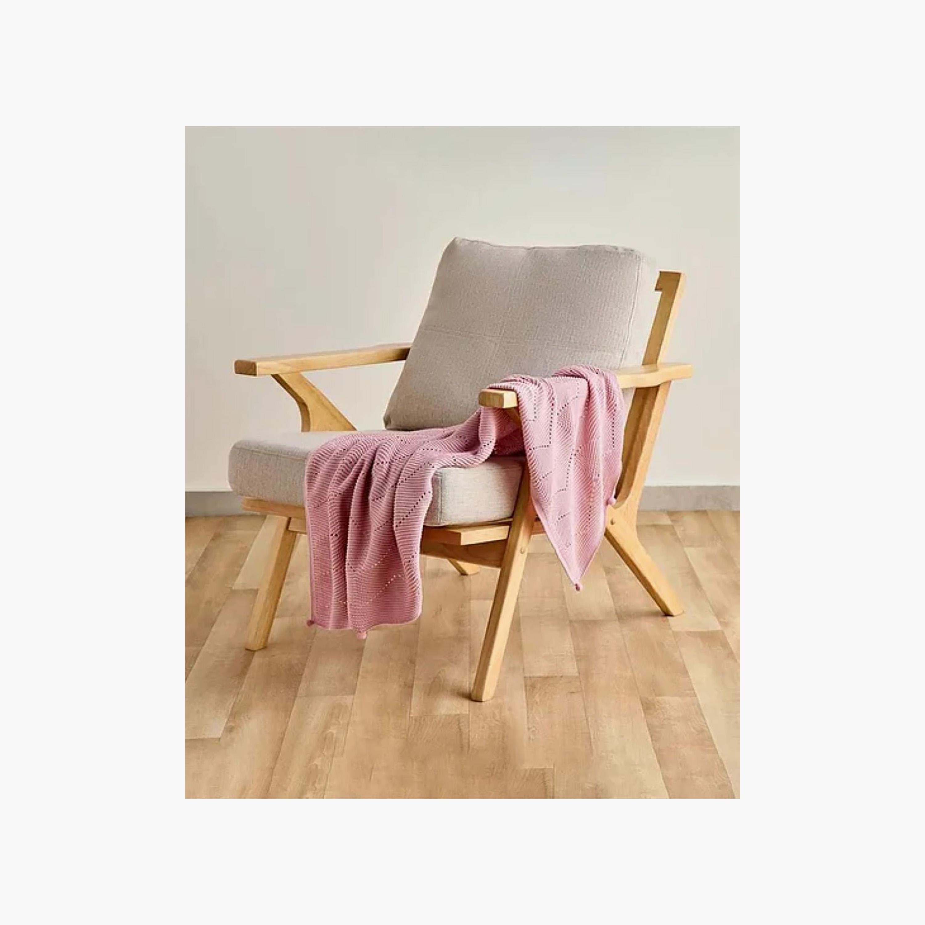 Nini Baby Organic Cotton Knitted Blanket - Blush Rose-baby-nursery-blanketsandswaddles-blanketsandquilts-image-5