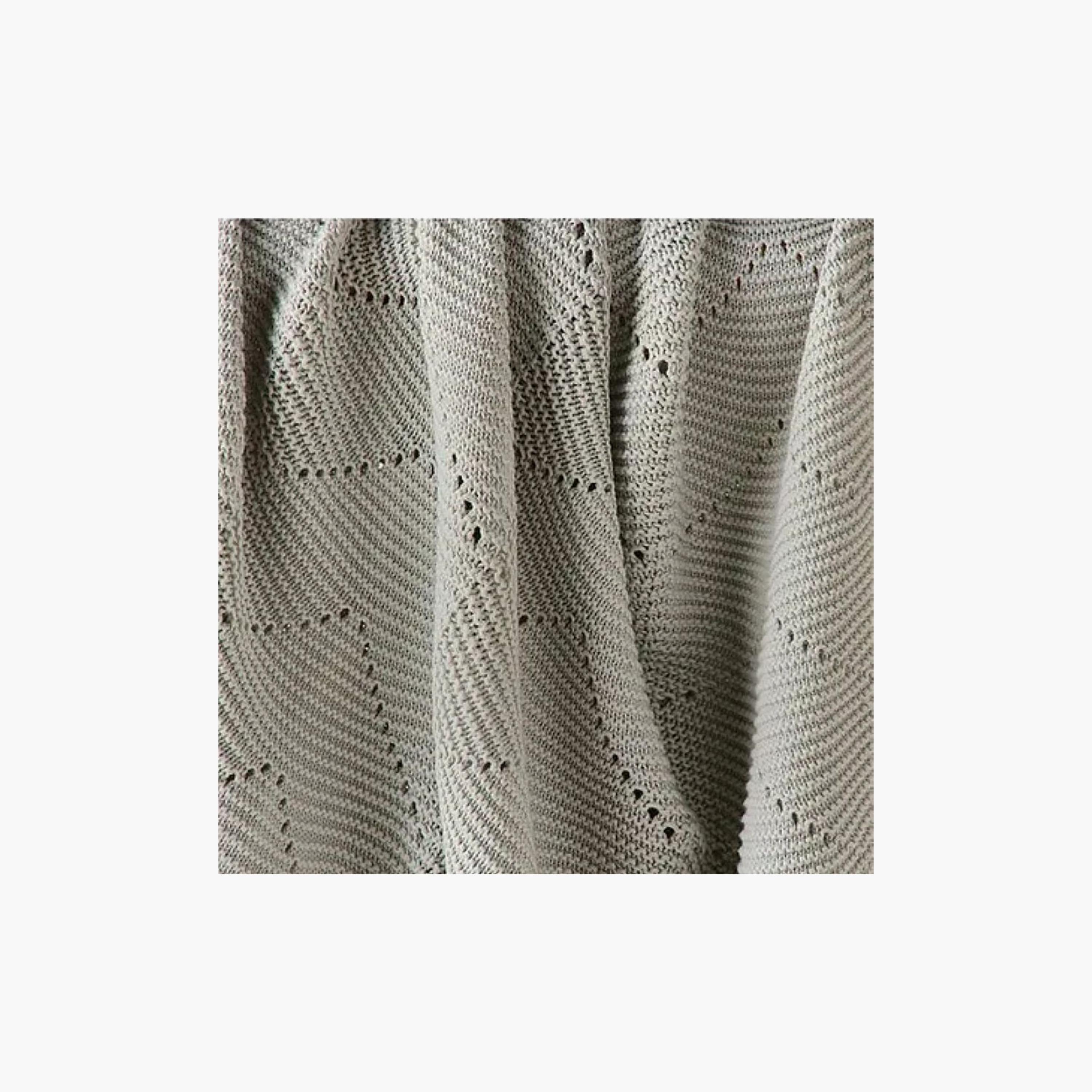 Nini Baby Organic Cotton Knitted Blanket - Oyster Grey-baby-nursery-blanketsandswaddles-blanketsandquilts-image-4