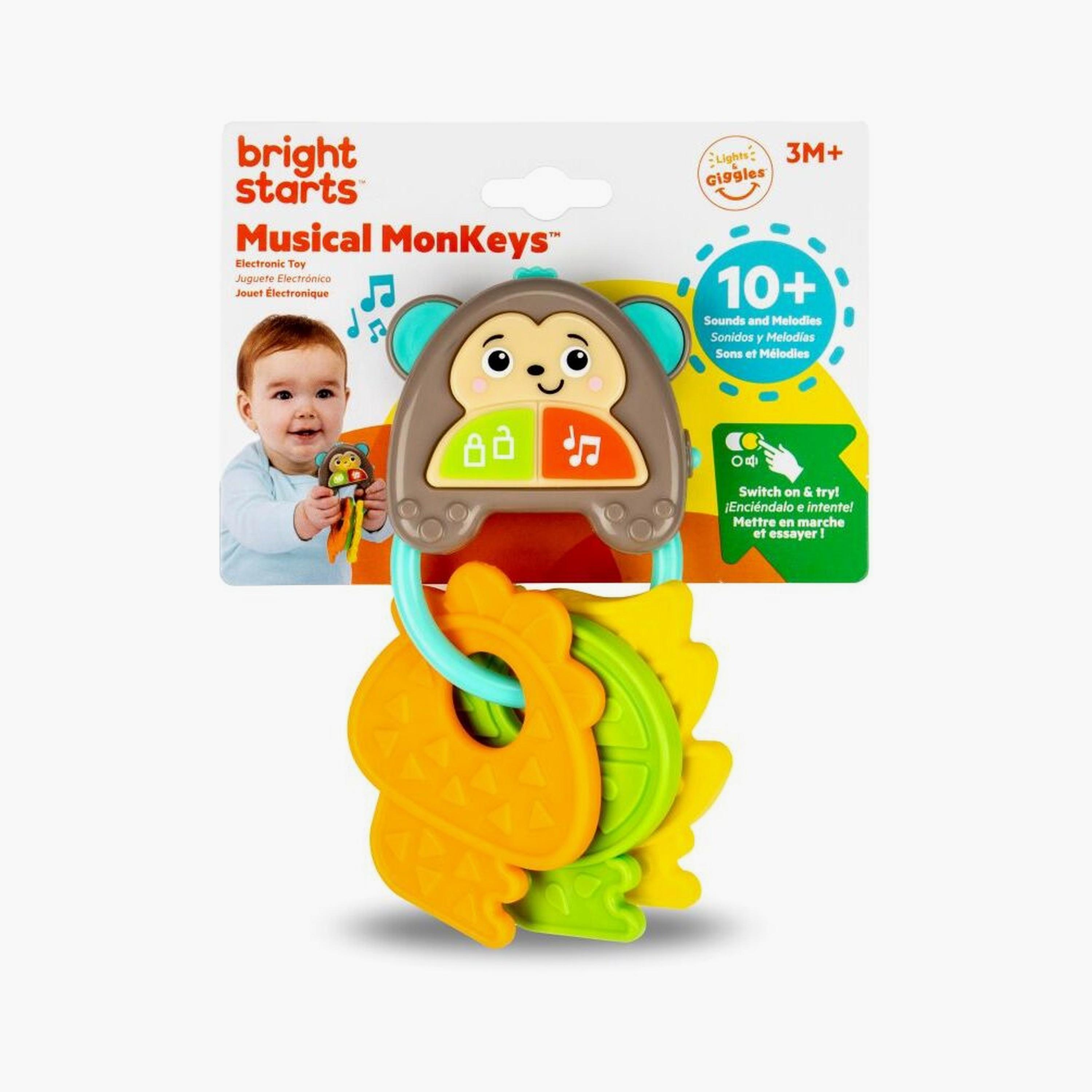 Bright Starts Musical MonKeys Electronic Car Key Toy-toys-babyandtoddlertoys-lightsandmusicaltoys-image-2