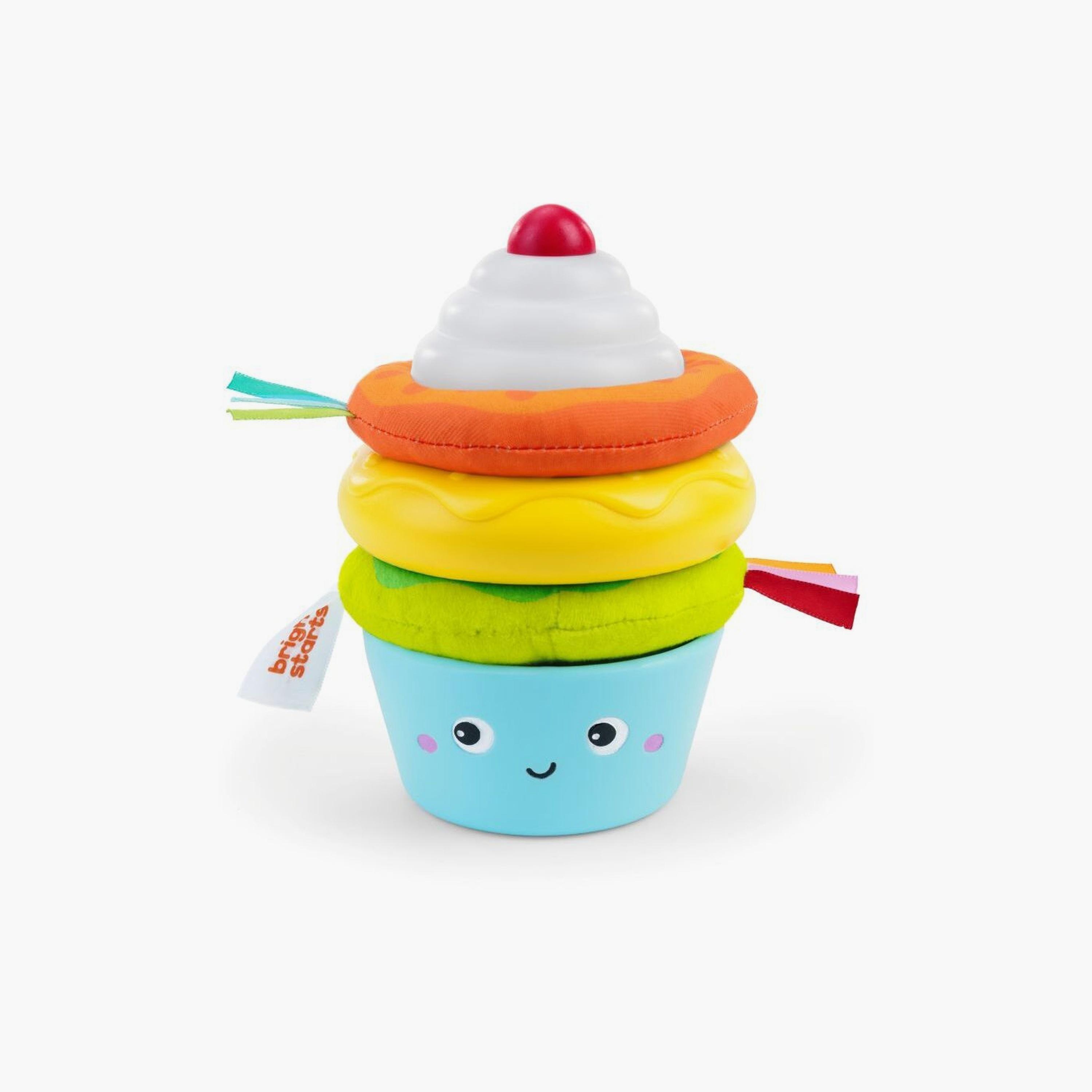 Bright Starts Cupcake Tower Stacking Toy with Teether-toys-babyandtoddlertoys-rattlesandteethers-image-1