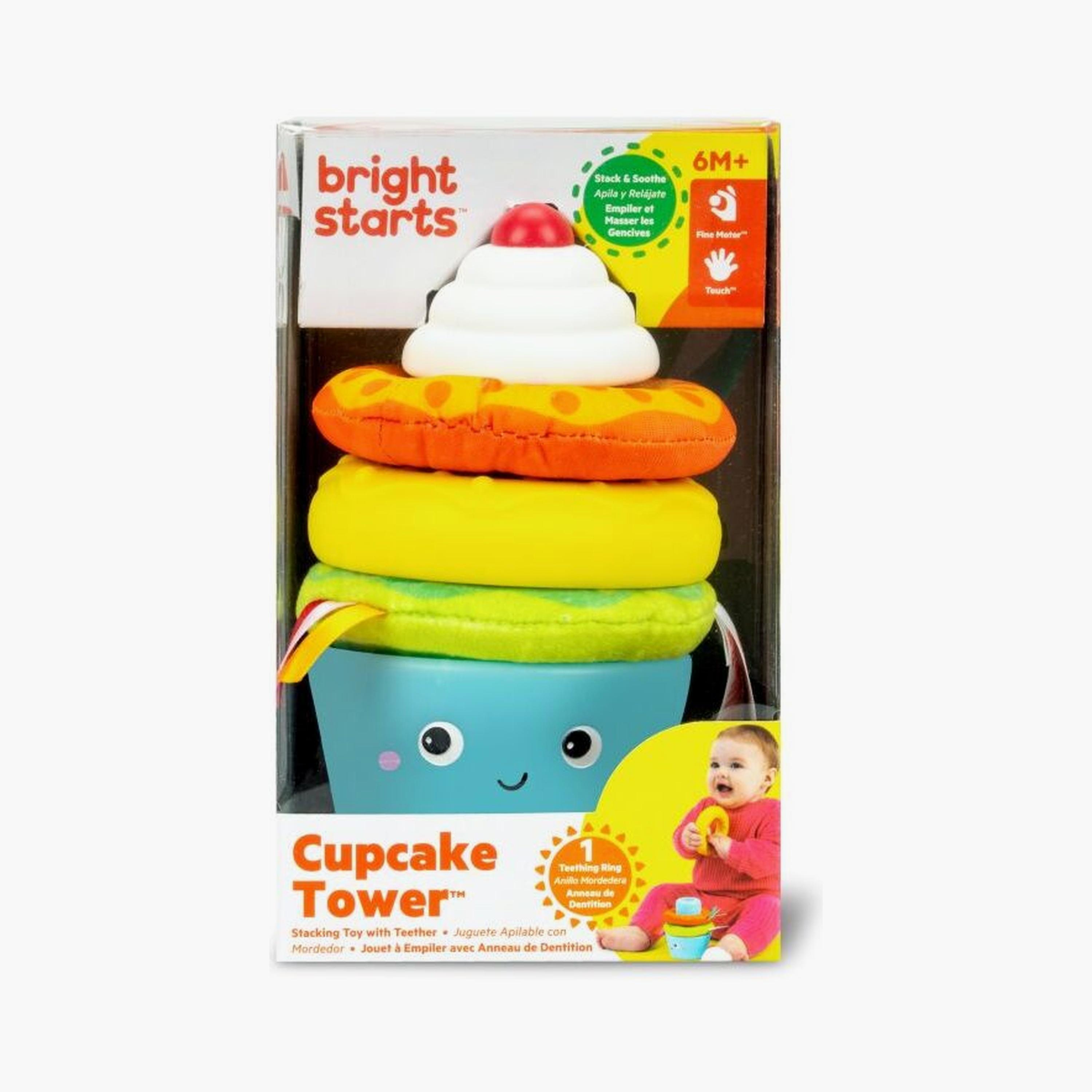 Bright Starts Cupcake Tower Stacking Toy with Teether-toys-babyandtoddlertoys-rattlesandteethers-image-2