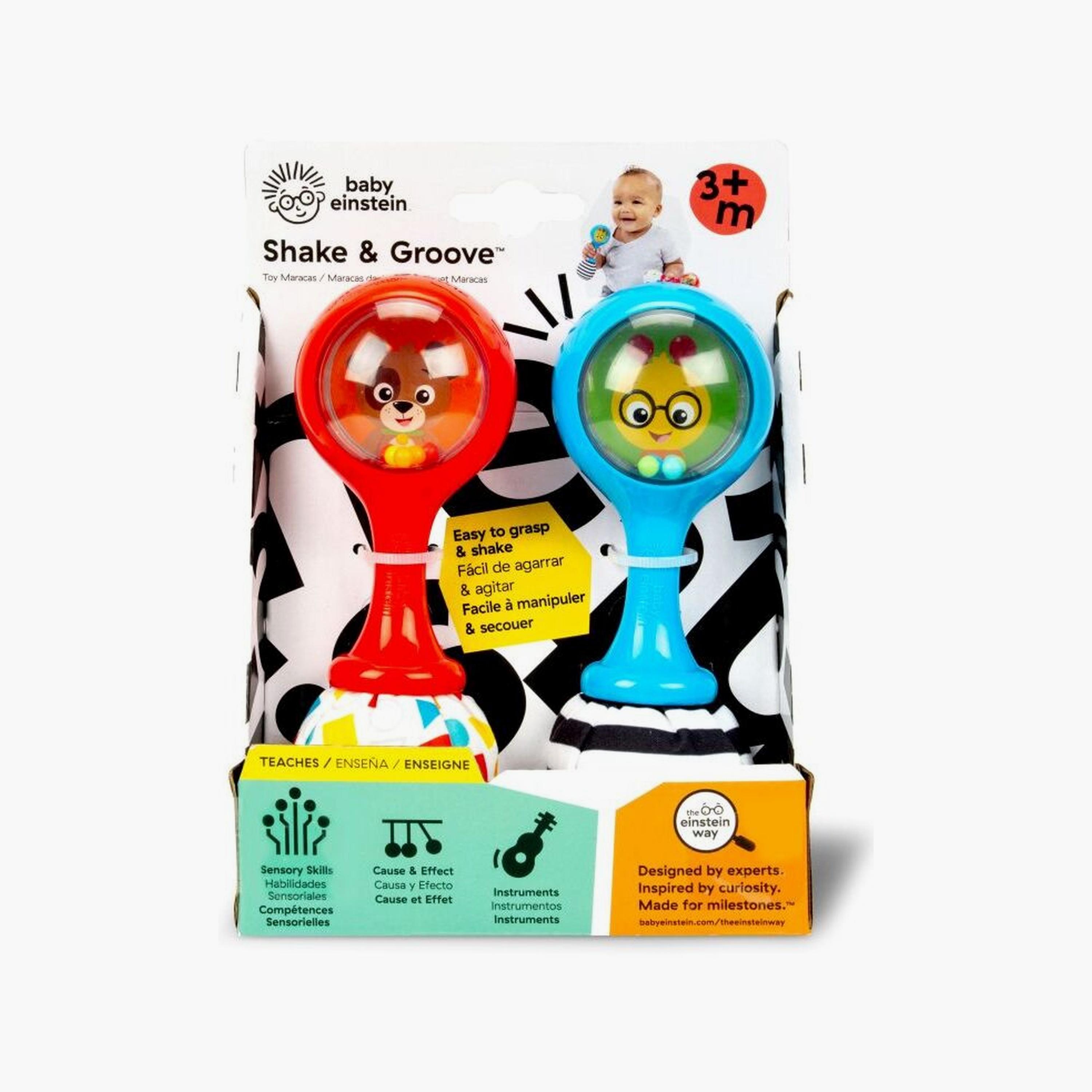 مجموعة ماراكاس لعب شيك آند جروف من قطعتين من بيبي آينشتاين-toys-educational-musicaltoys-image-2