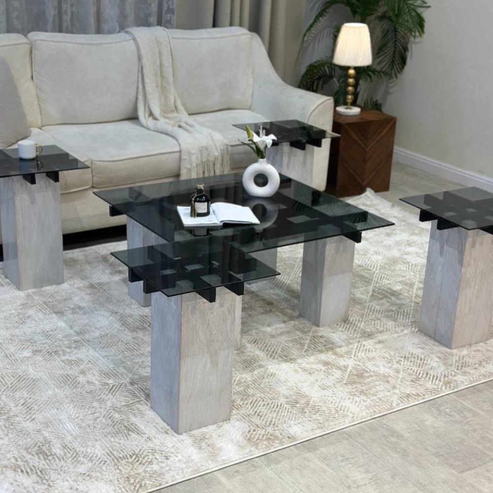 TODO 5-piece Glass Top Coffee Table and Side Table Set-furniture-livingroom-coffeetables-image-3