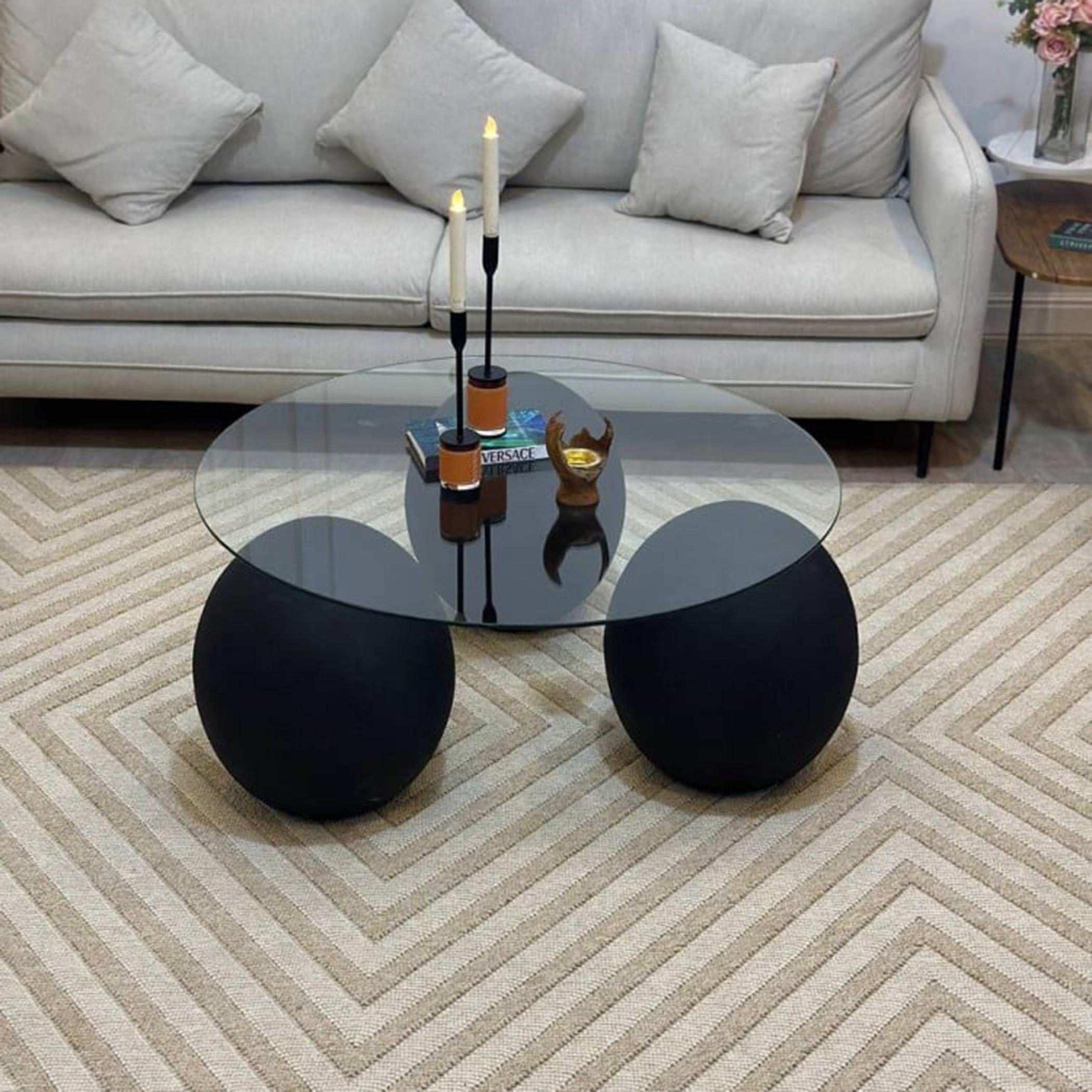Glass Top Coffee Table - 100x100x50 cms-furniture-livingroom-coffeetables-image-1