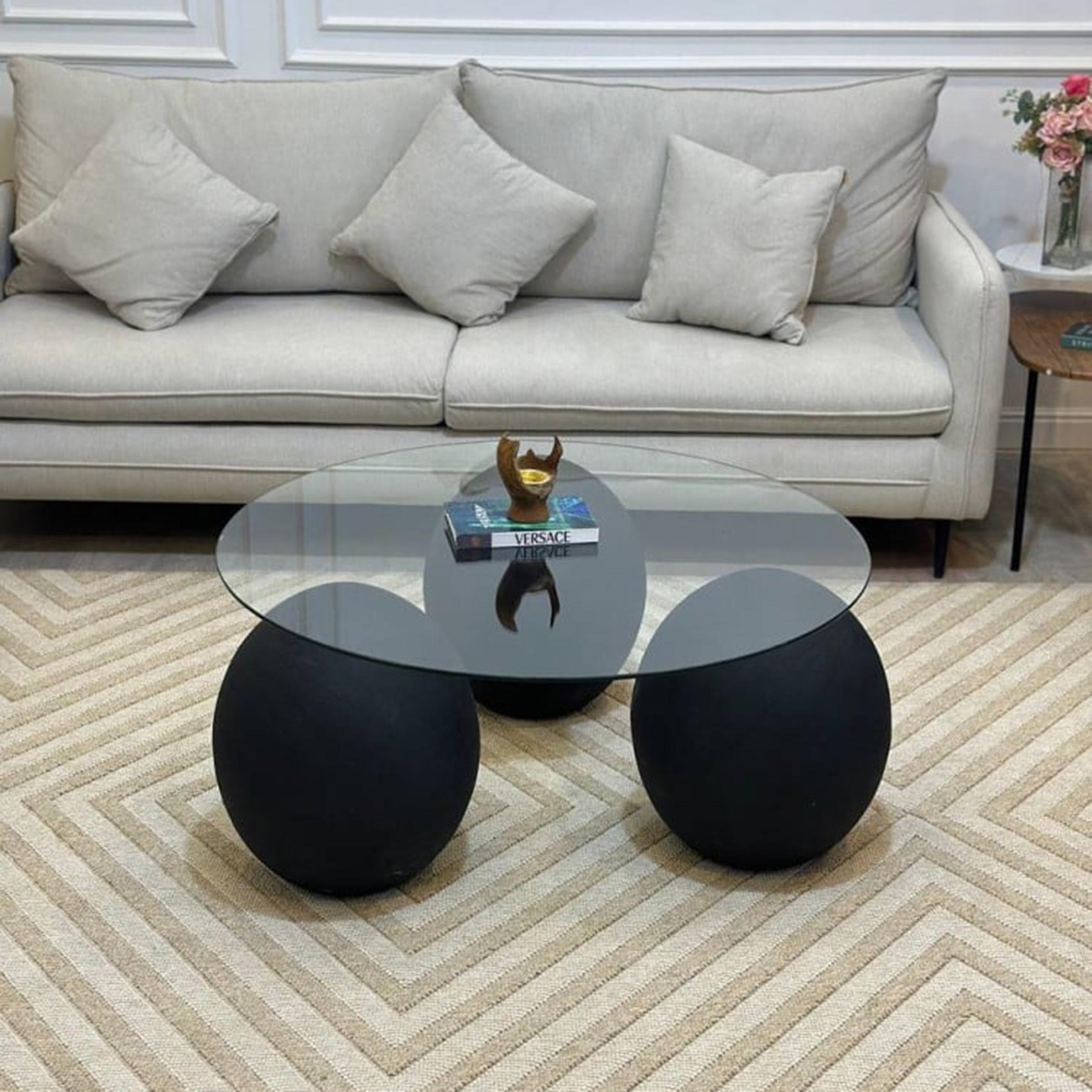 Glass Top Coffee Table - 100x100x50 cms-furniture-livingroom-coffeetables-image-2
