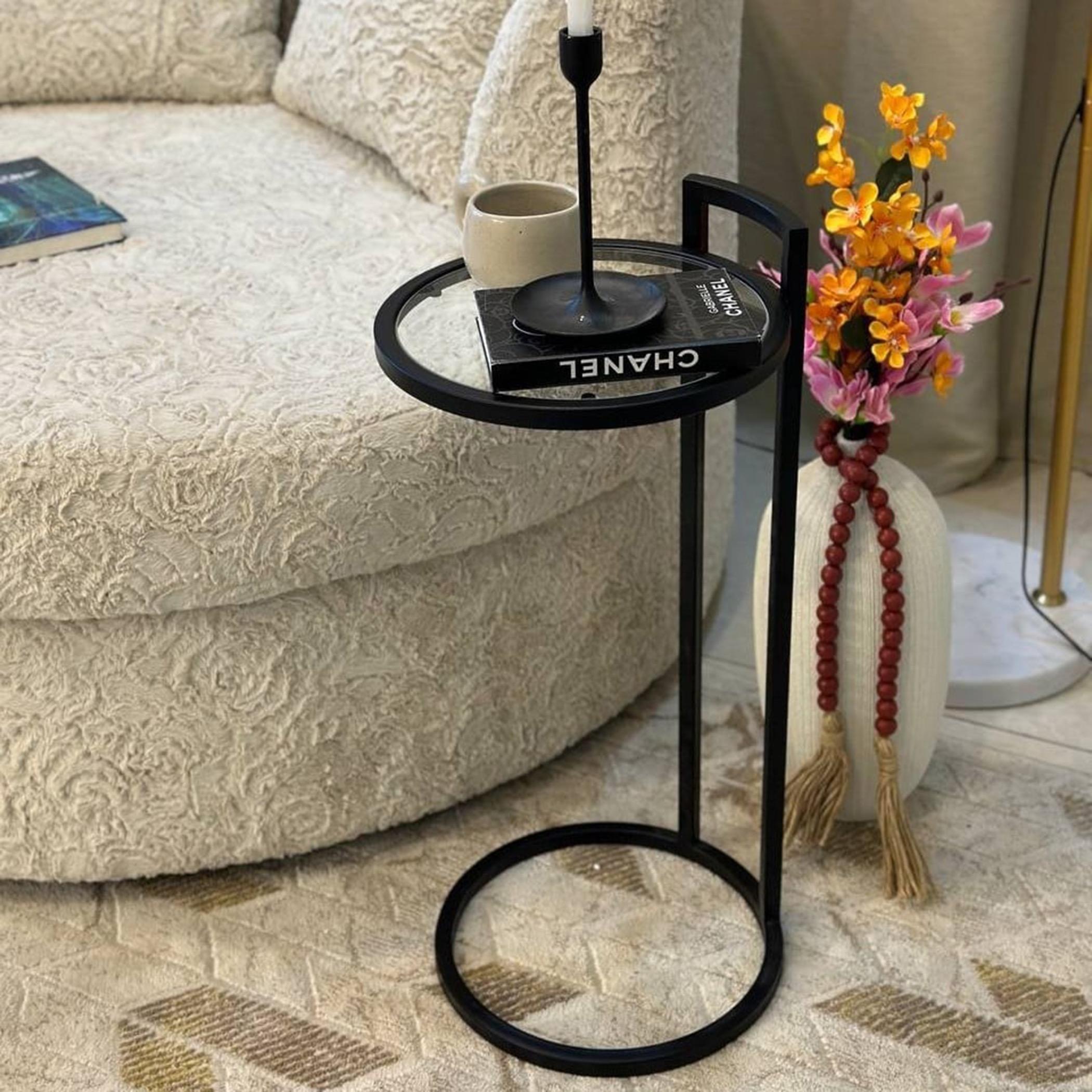Glass Top Side Table - 35x35x60 cms-furniture-livingroom-coffeetables-image-2