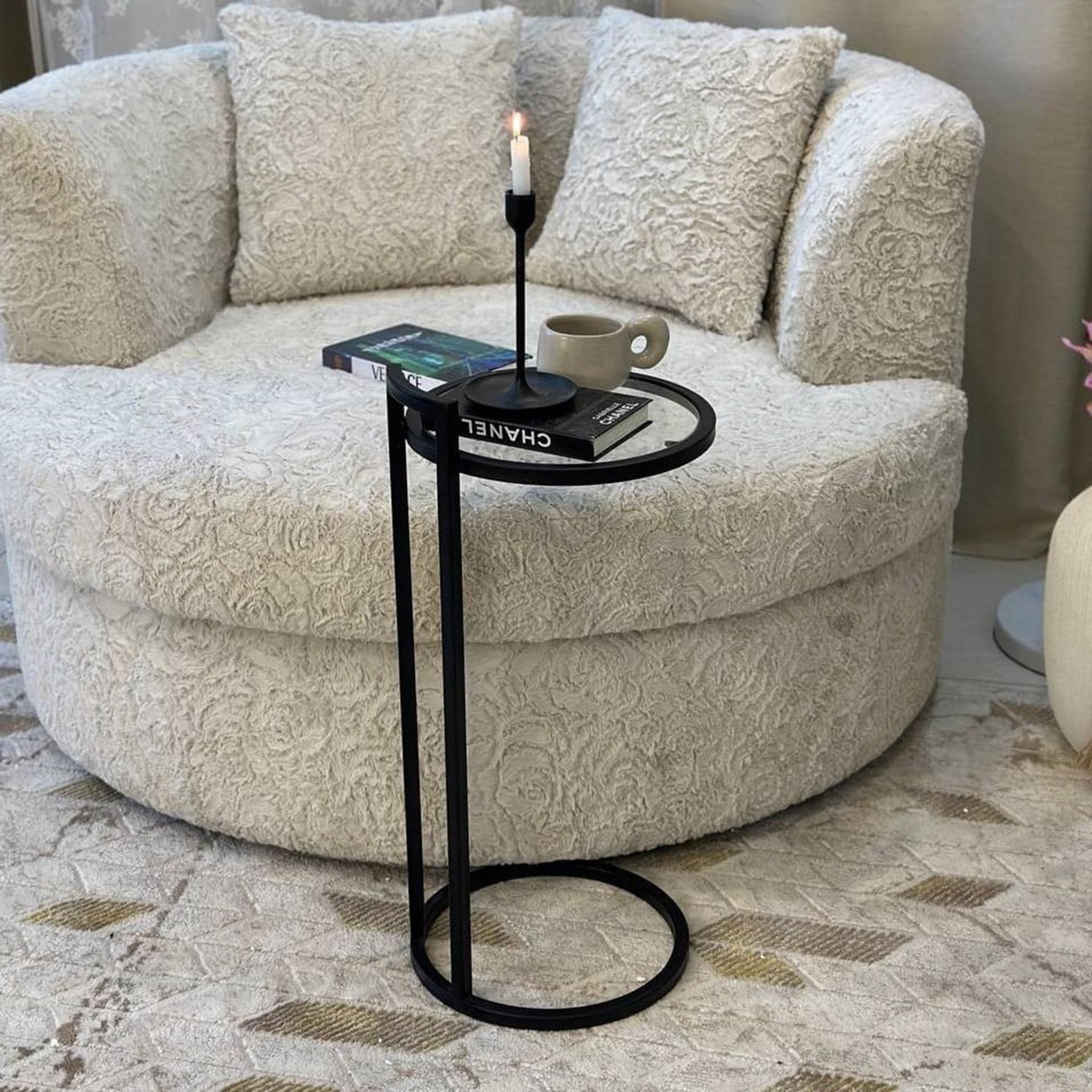 Glass Top Side Table - 35x35x60 cms-furniture-livingroom-coffeetables-image-3