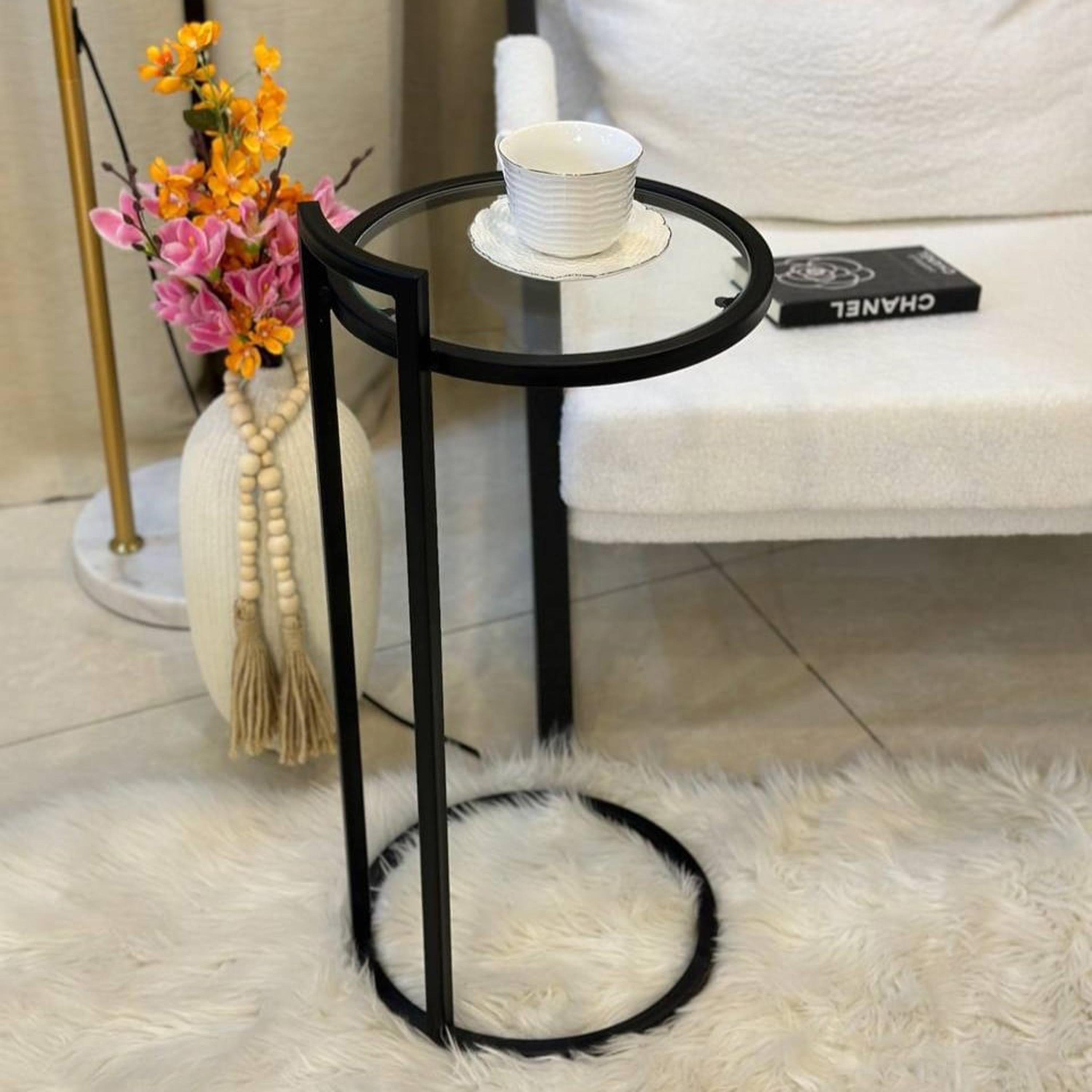 Glass Top Side Table - 35x35x60 cms-furniture-livingroom-coffeetables-image-4