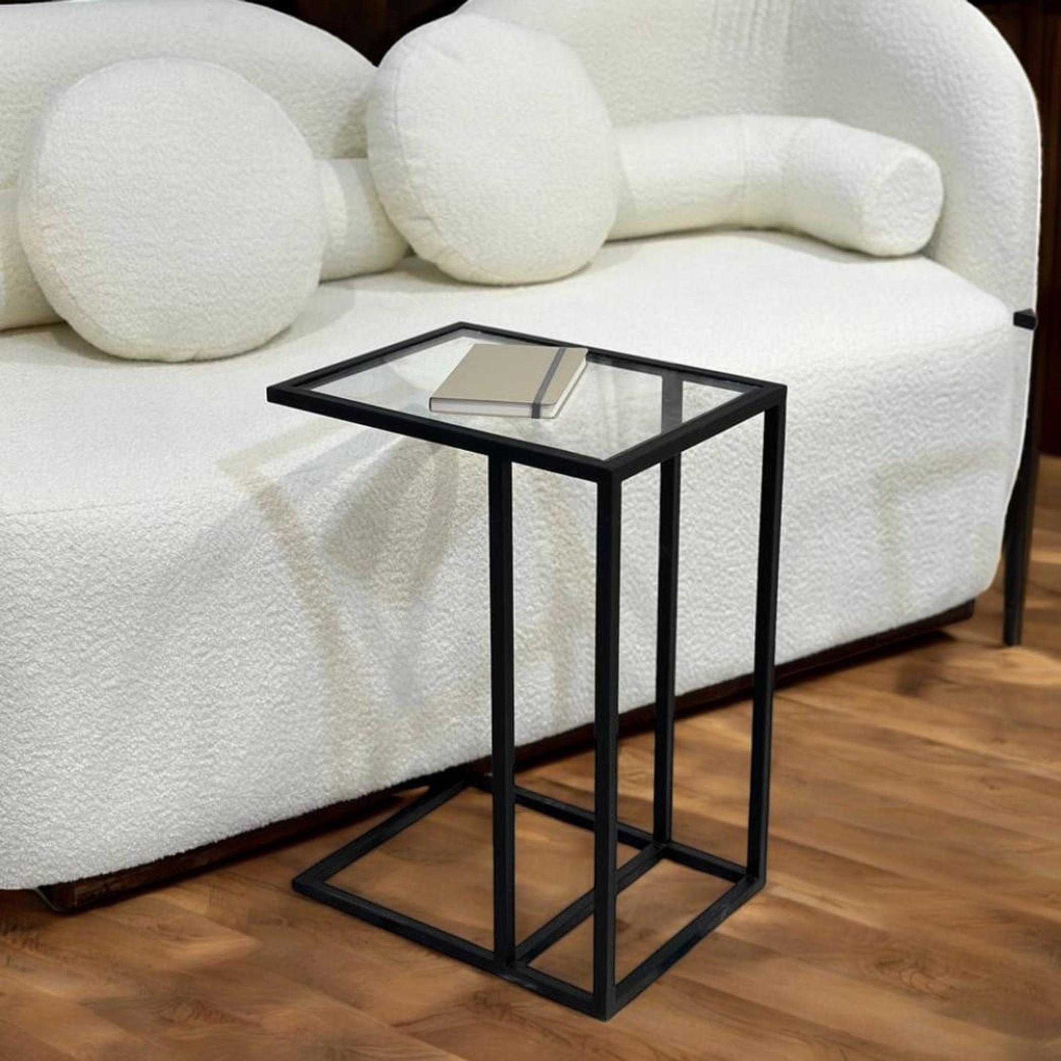 Glass Top Side Table - 30x40x55 cms-furniture-livingroom-sideandendtables-image-3