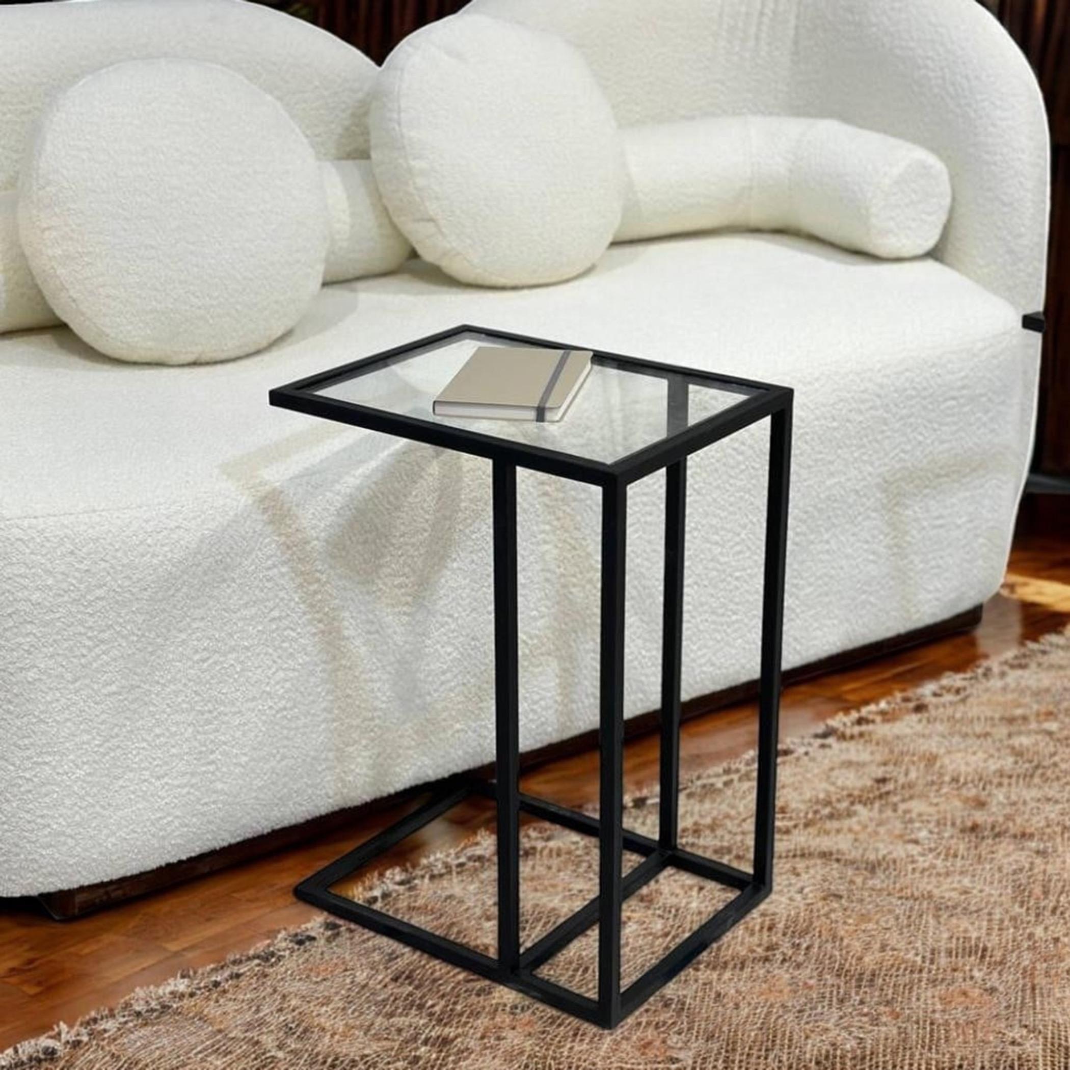 Glass Top Side Table - 30x40x55 cms-furniture-livingroom-sideandendtables-image-4