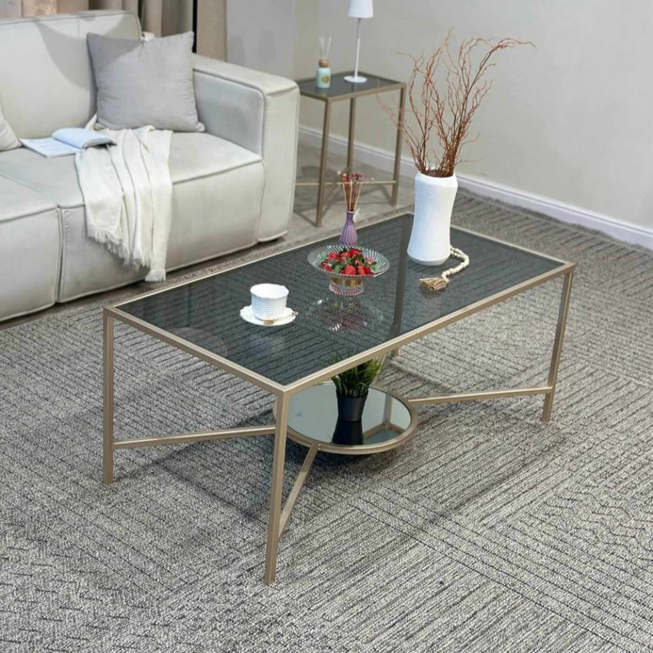 Glass Top 7-Piece Coffee Table and Side Table Set-furniture-livingroom-coffeetables-image-5