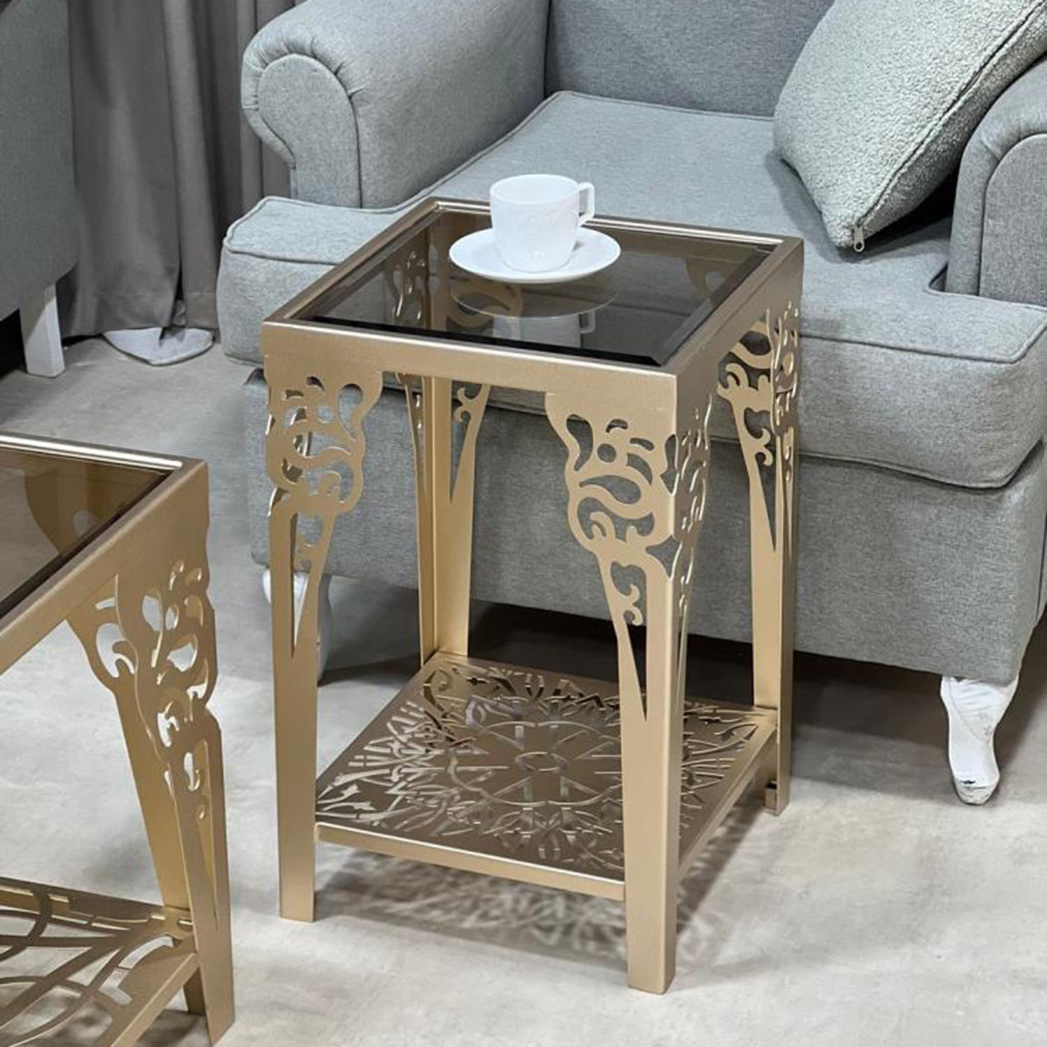 Glass Top 5-Piece Coffee Table and Side Table Set-furniture-livingroom-coffeetables-image-3