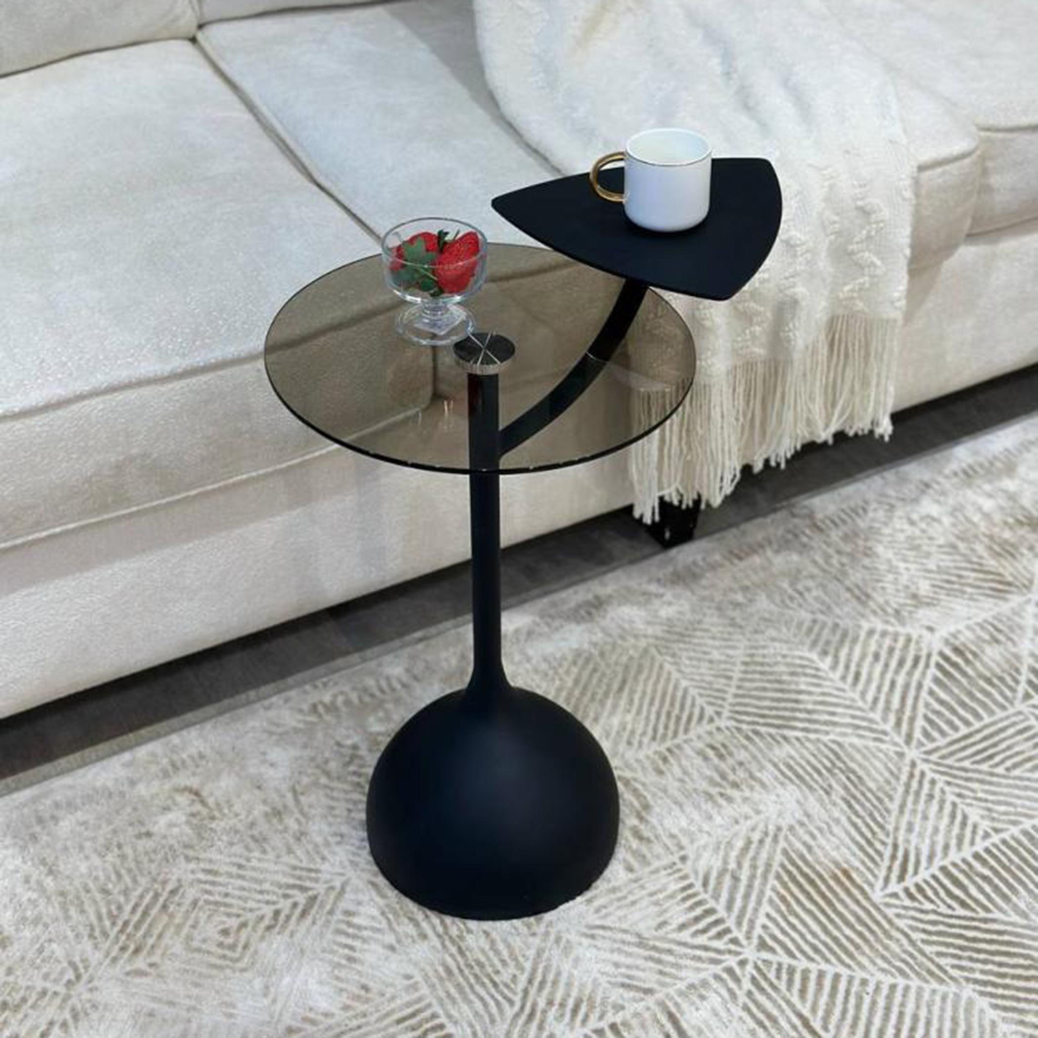Glass Top Serving Table - 35x35x55 cms-furniture-livingroom-sideandendtables-image-1
