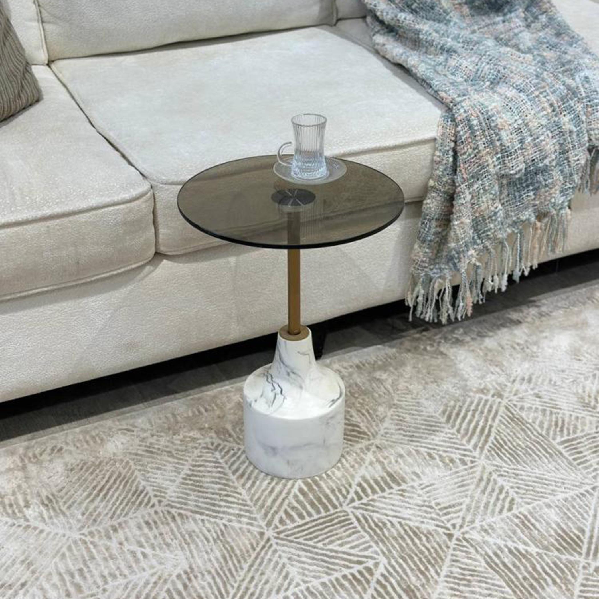 Glass Top Serving Table - 35x35x55 cms-furniture-livingroom-sideandendtables-image-1