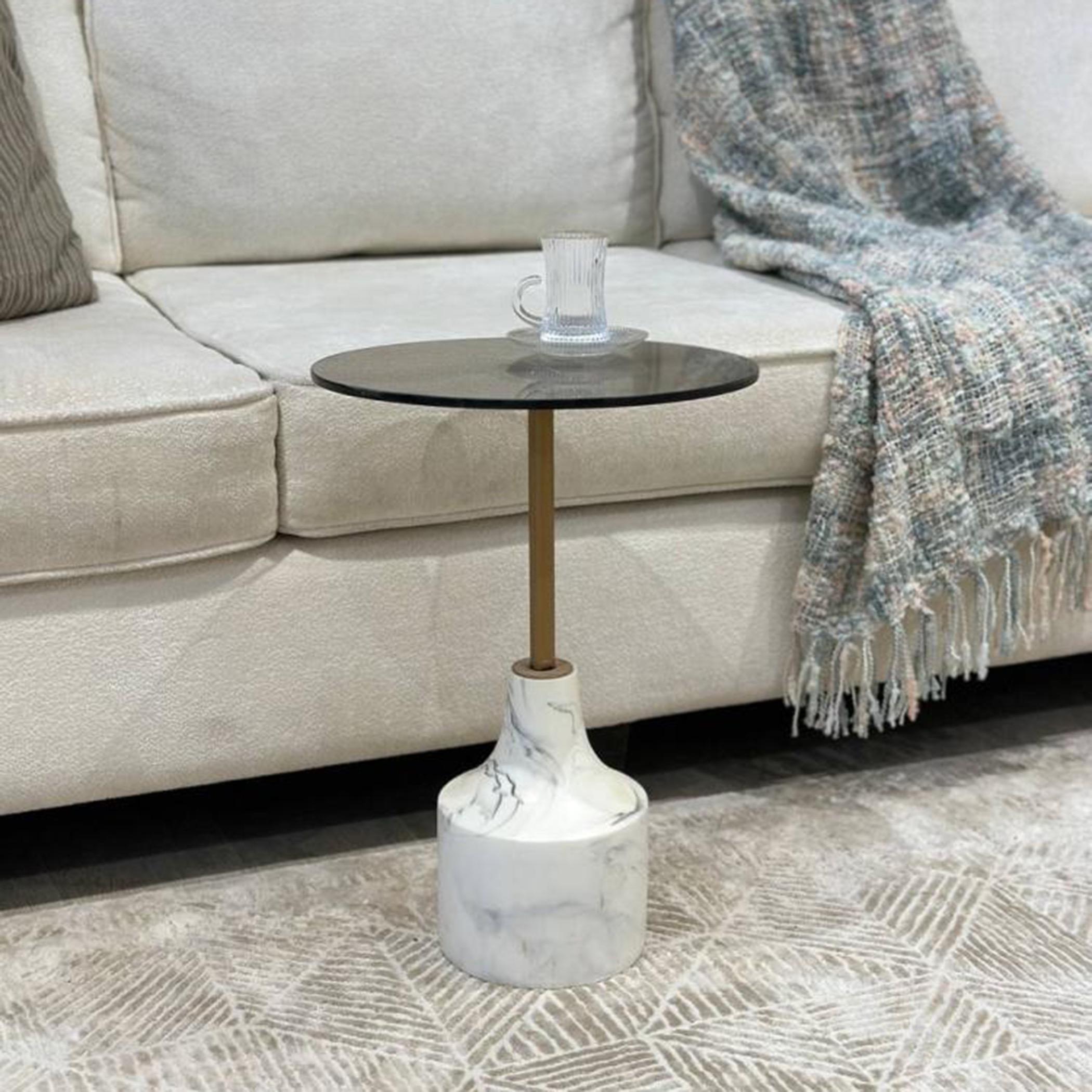 Glass Top Serving Table - 35x35x55 cms-furniture-livingroom-sideandendtables-image-2