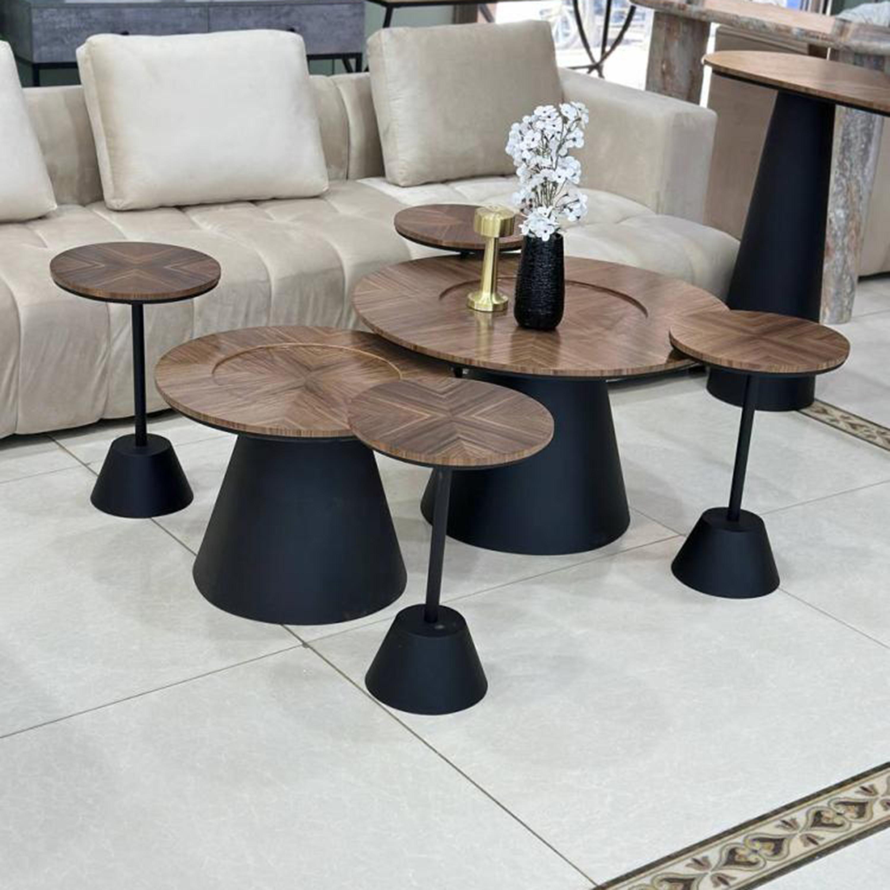 Wooden Top 6-Piece Coffee Table and Side Table Set-furniture-livingroom-coffeetables-image-2