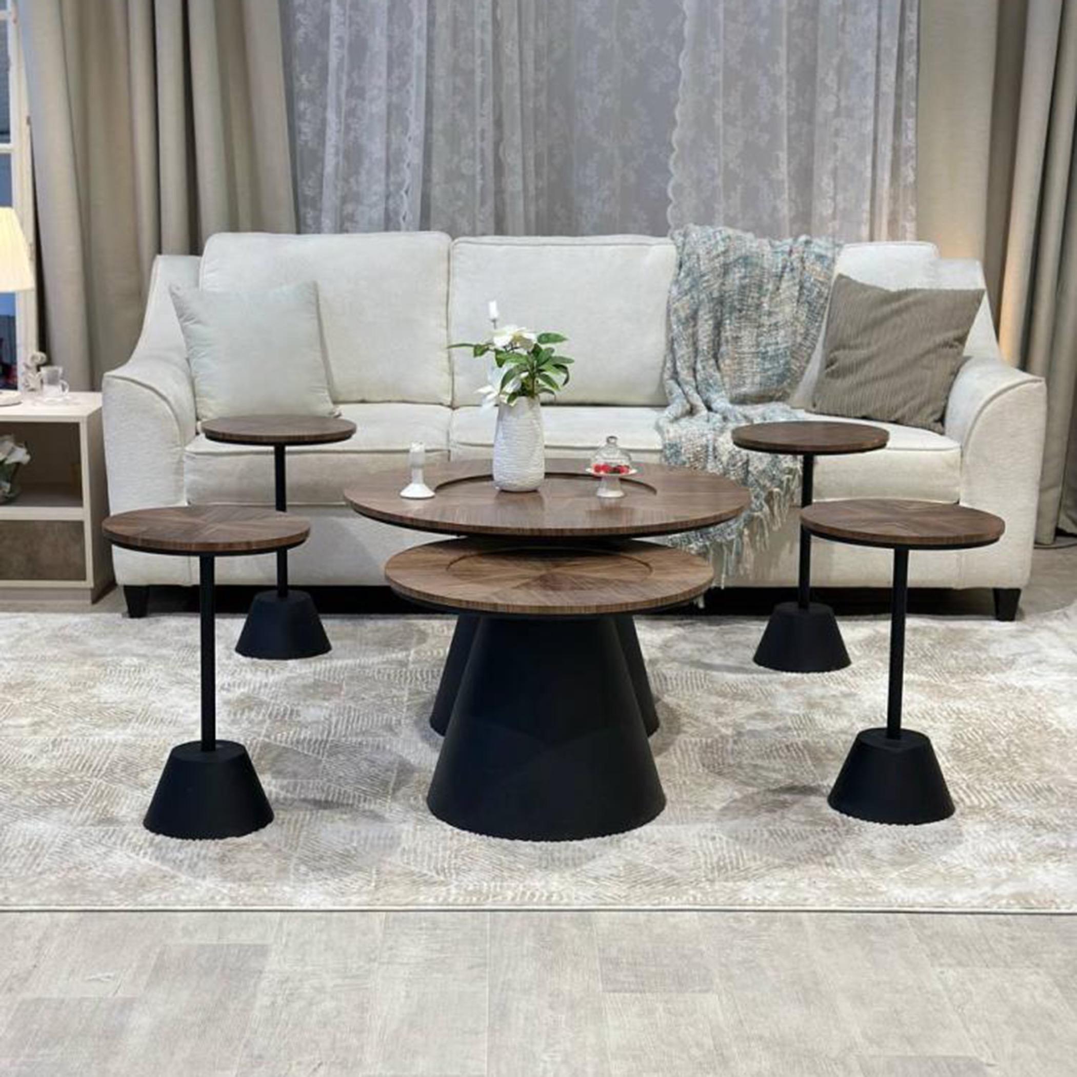 Wooden Top 6-Piece Coffee Table and Side Table Set-furniture-livingroom-coffeetables-image-3