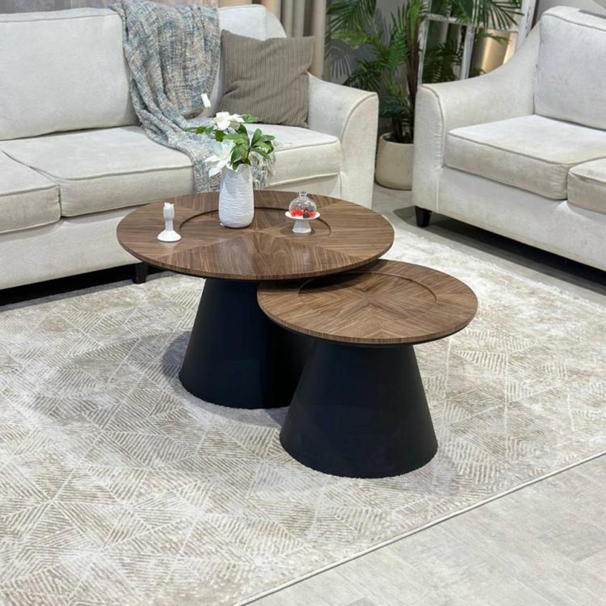 Wooden Top 6-Piece Coffee Table and Side Table Set-furniture-livingroom-coffeetables-image-4