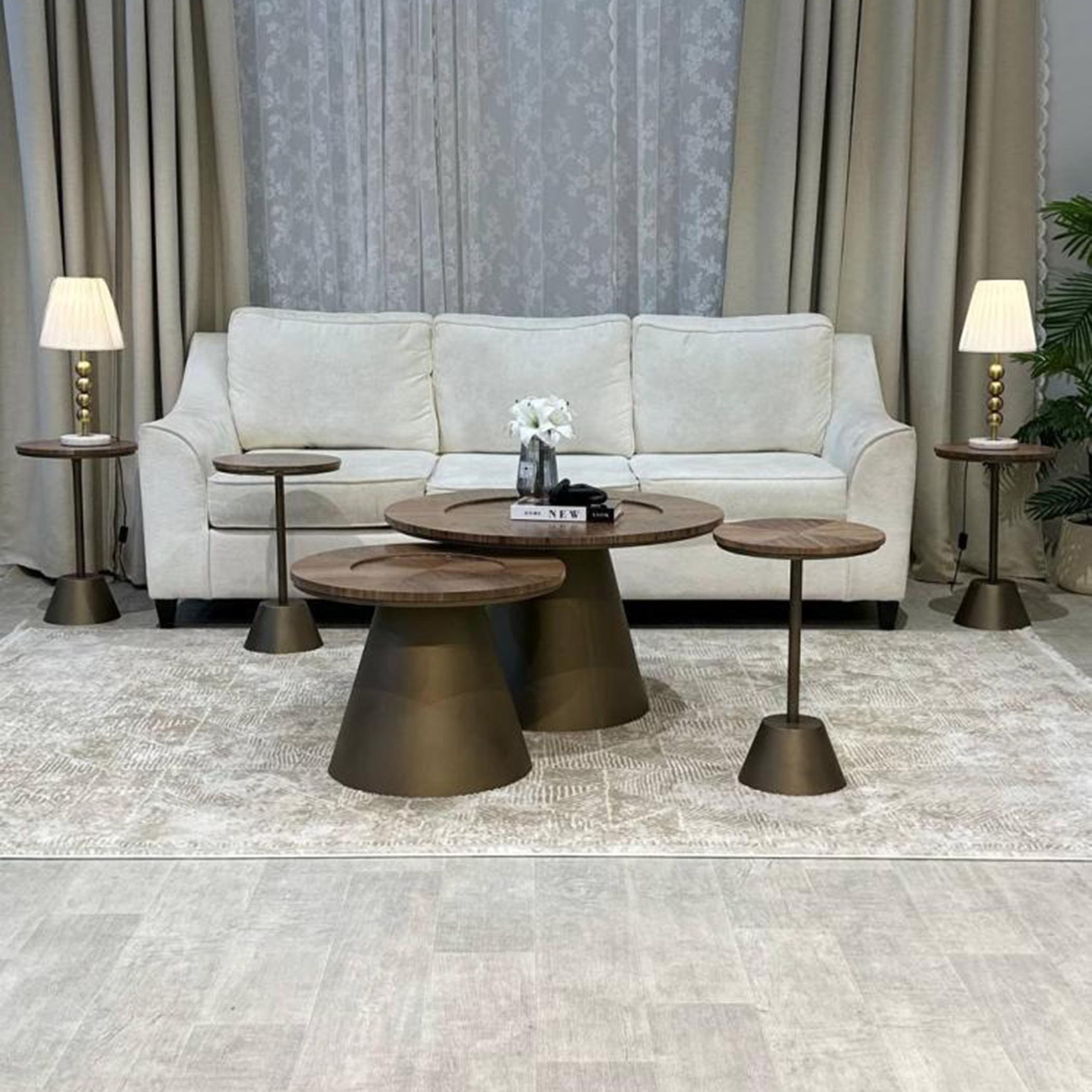 Wooden Top 6-Piece Coffee Table and Side Table Set-furniture-livingroom-coffeetables-image-4
